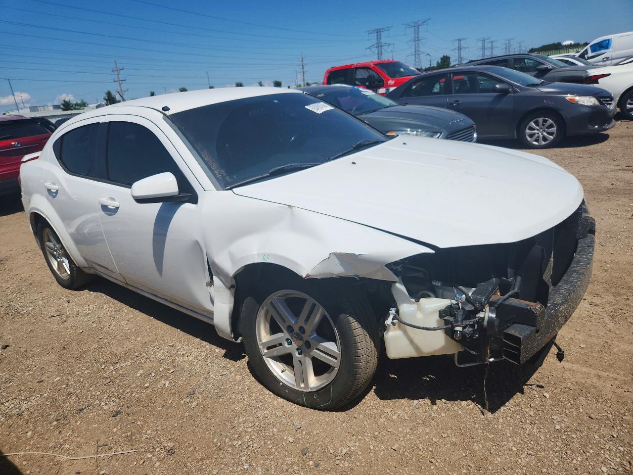 2012 Dodge Avenger Sxt White vin: 1C3CDZCB9CN196406