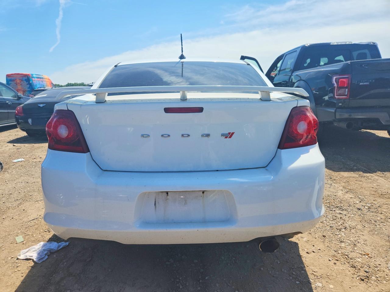 2012 Dodge Avenger Sxt White vin: 1C3CDZCB9CN196406