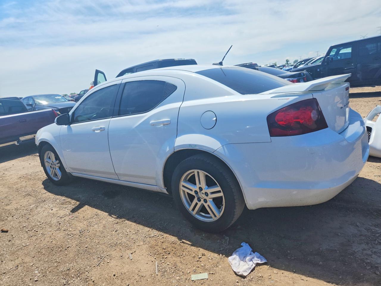 2012 Dodge Avenger Sxt White vin: 1C3CDZCB9CN196406