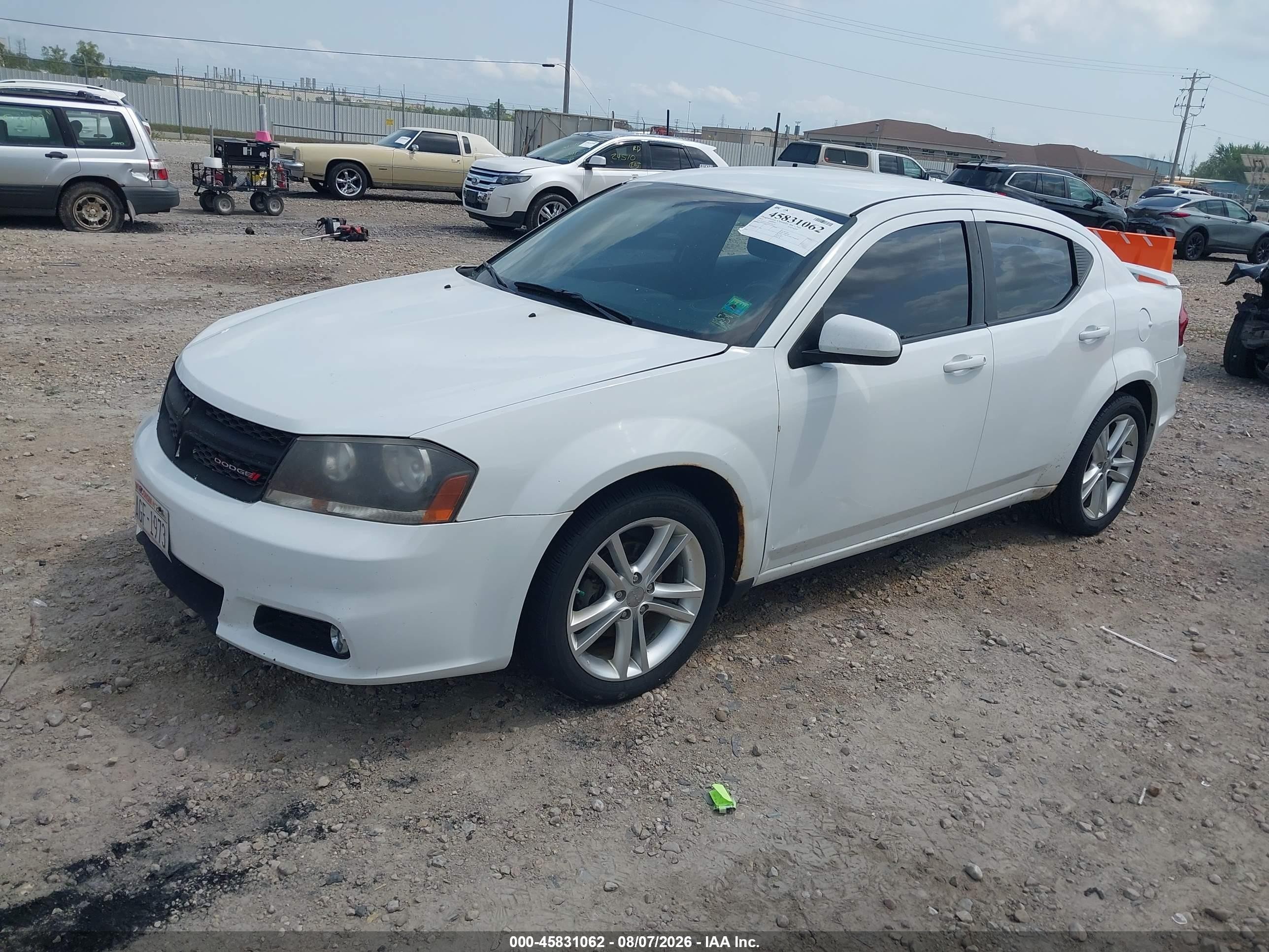 2013 Dodge Avenger Sxt Белый vin: 1C3CDZCB9DN548157