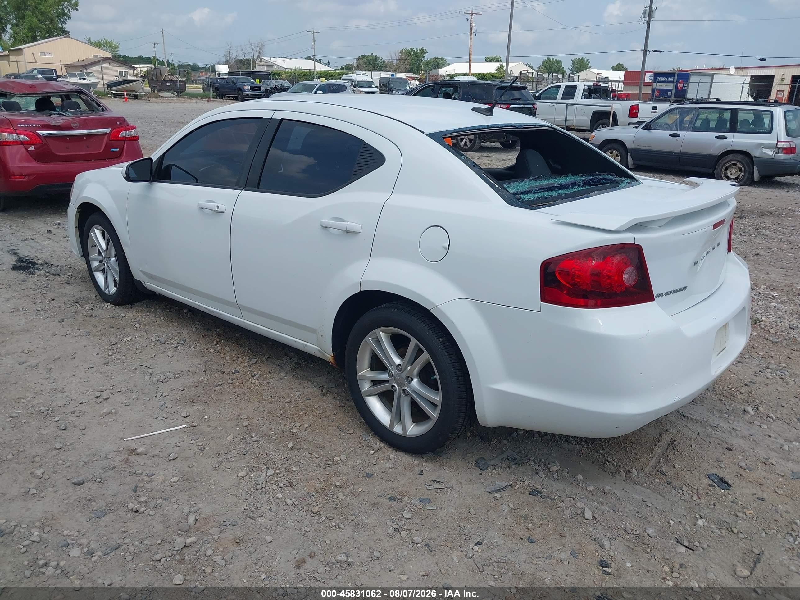 2013 Dodge Avenger Sxt Белый vin: 1C3CDZCB9DN548157
