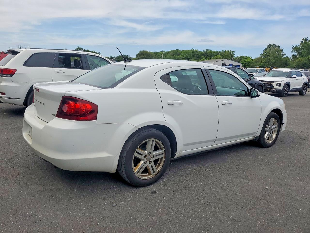 2013 Dodge Avenger Sxt White vin: 1C3CDZCB9DN626095