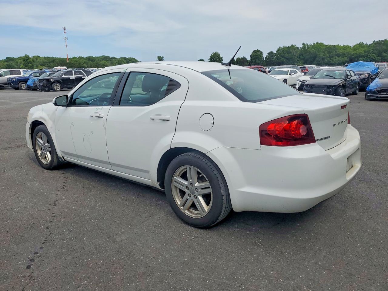 2013 Dodge Avenger Sxt White vin: 1C3CDZCB9DN626095