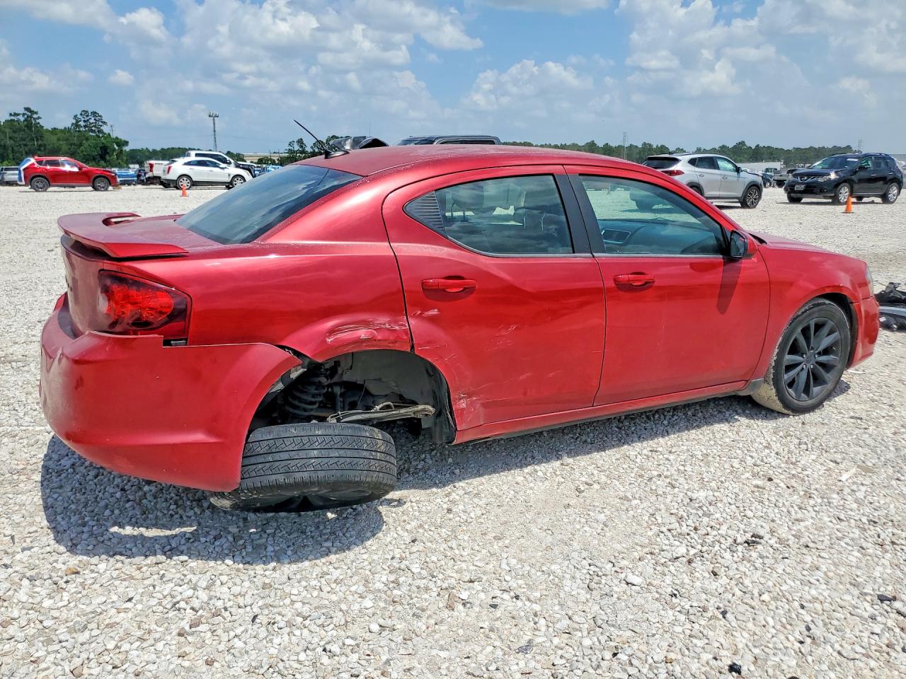 2013 Dodge Avenger Sxt Red vin: 1C3CDZCB9DN665950