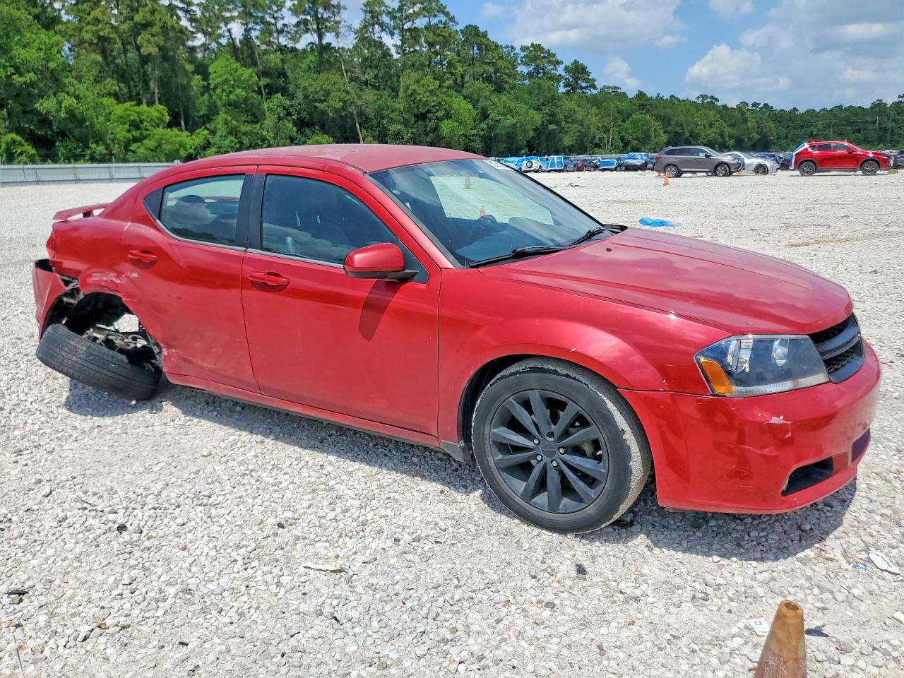 2013 Dodge Avenger Sxt Red vin: 1C3CDZCB9DN665950