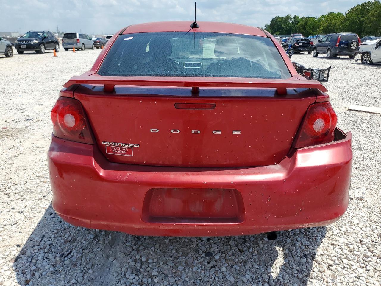 2013 Dodge Avenger Sxt Red vin: 1C3CDZCB9DN665950