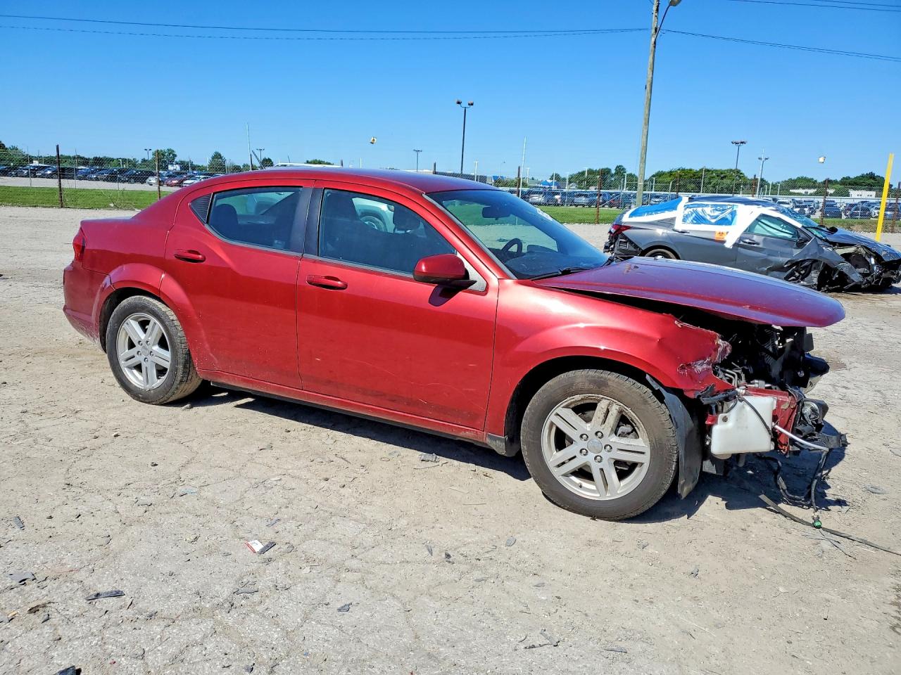 2014 Dodge Avenger Sxt Red vin: 1C3CDZCB9EN163411