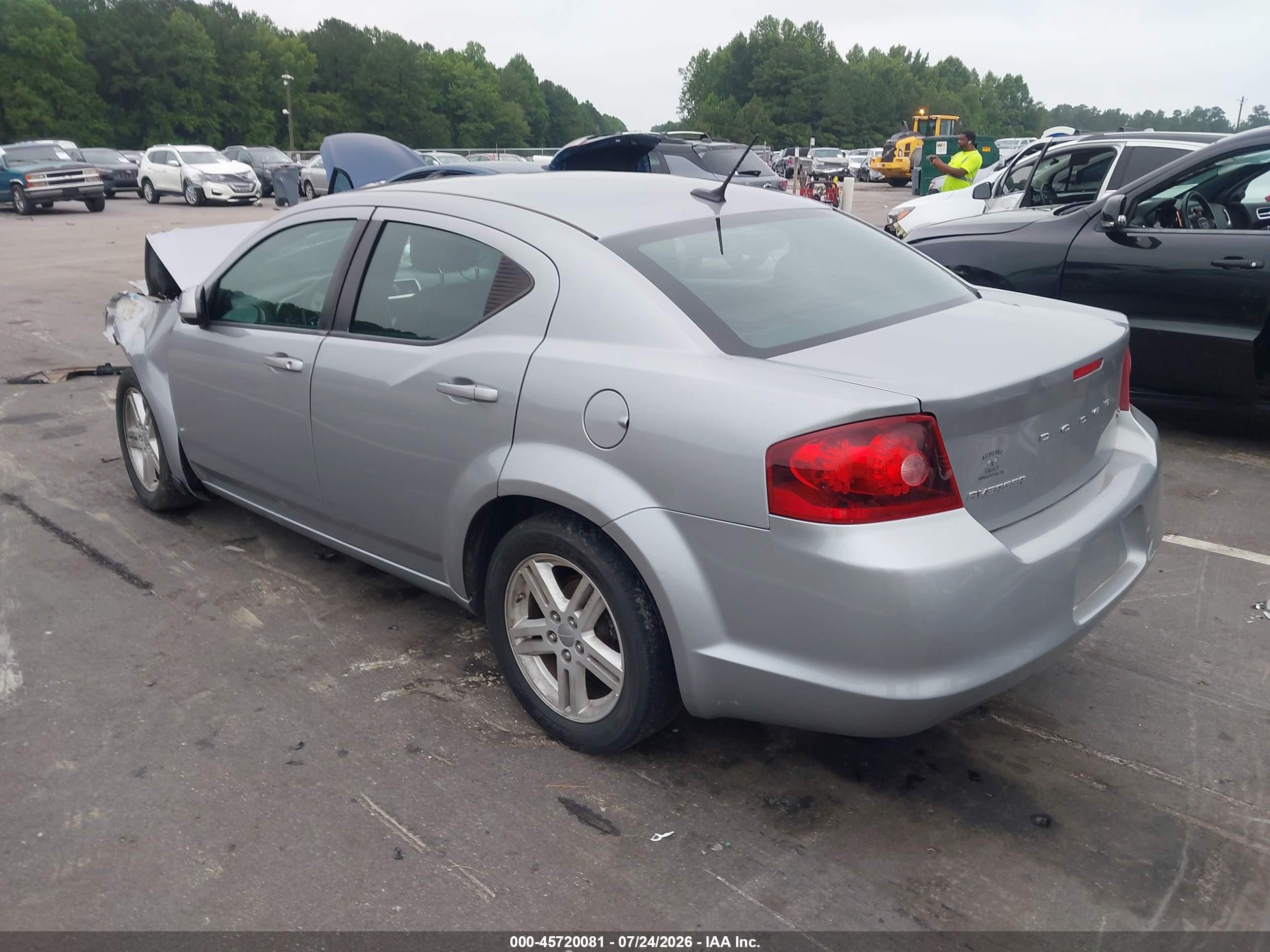2014 Dodge Avenger Sxt Silver vin: 1C3CDZCB9EN227799