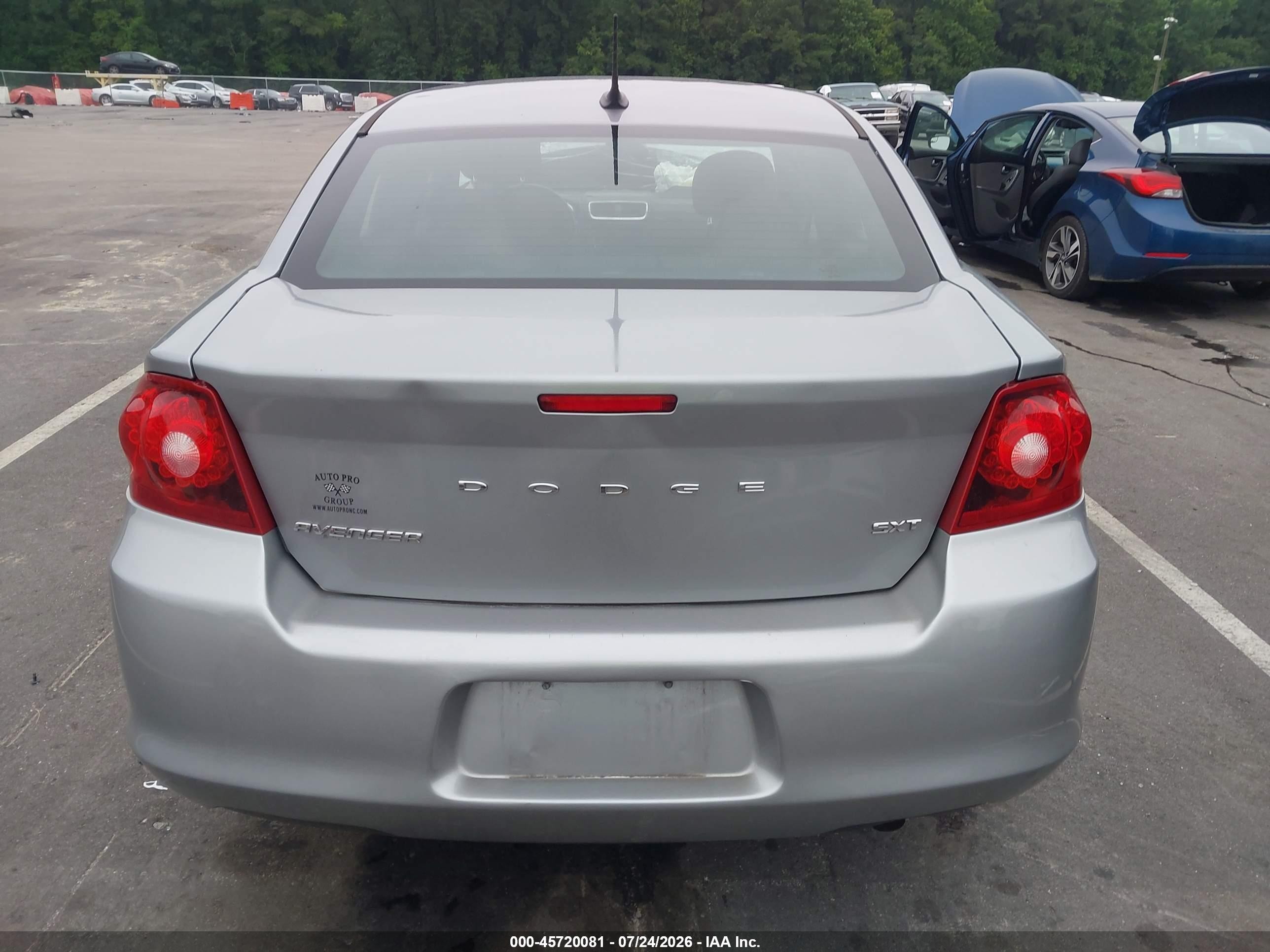 2014 Dodge Avenger Sxt Silver vin: 1C3CDZCB9EN227799