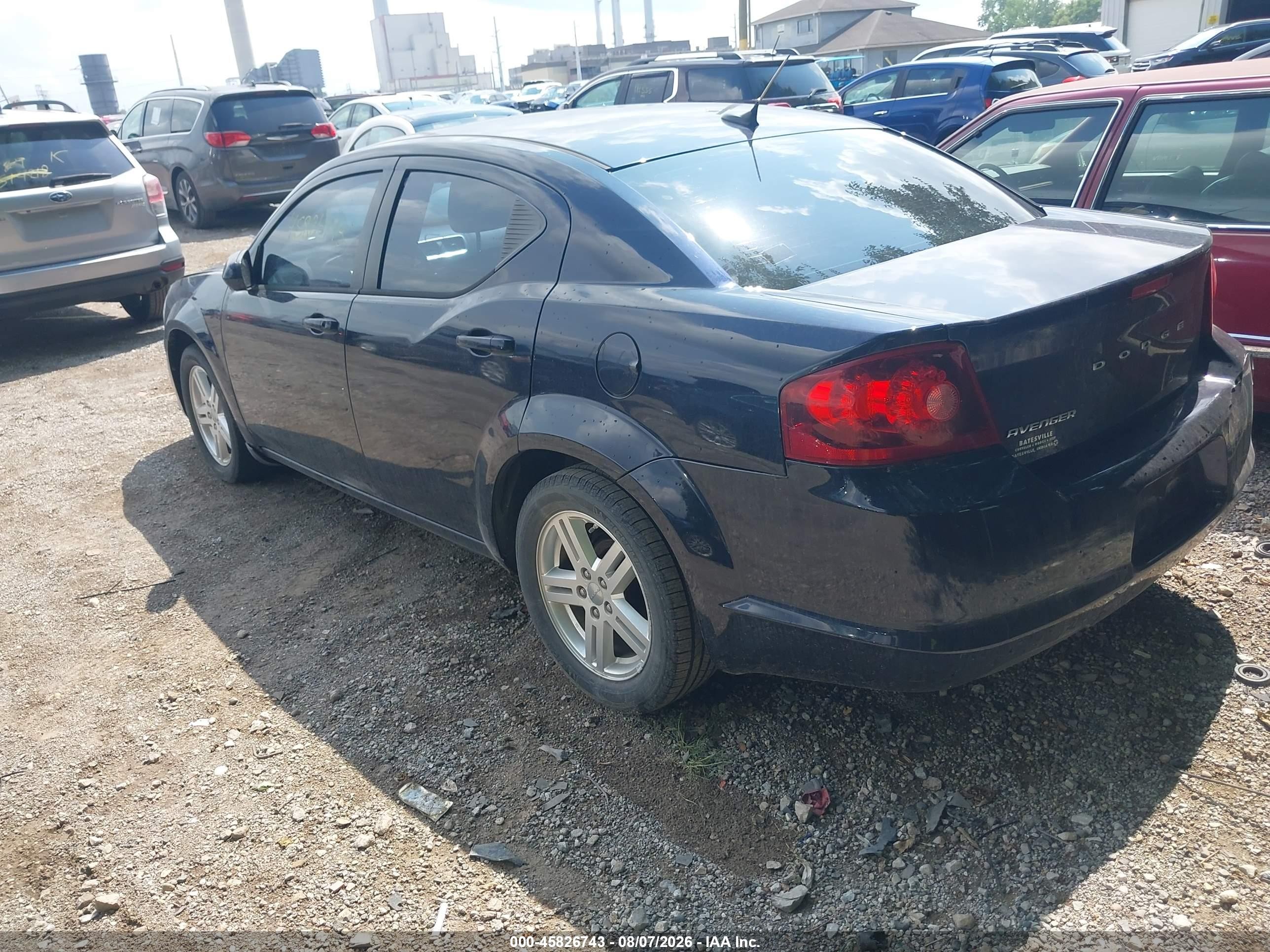 2012 Dodge Avenger Sxt Blue vin: 1C3CDZCBXCN142158