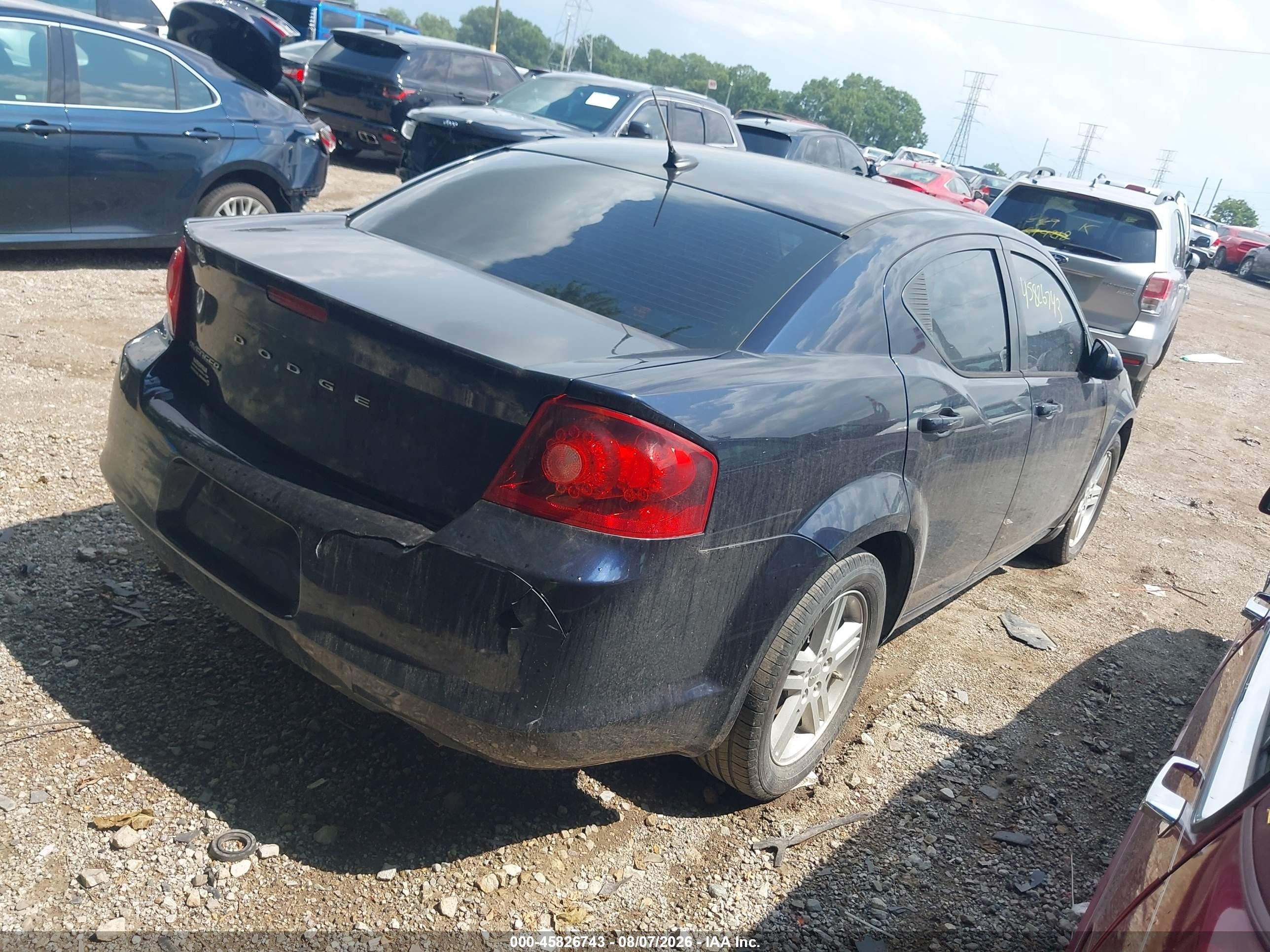 2012 Dodge Avenger Sxt Blue vin: 1C3CDZCBXCN142158