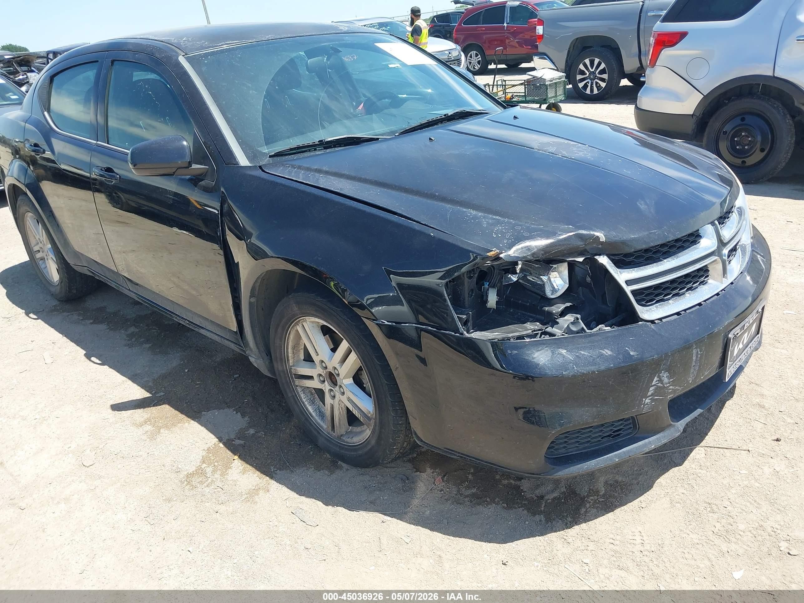 2012 Dodge Avenger Sxt Черный vin: 1C3CDZCBXCN221054