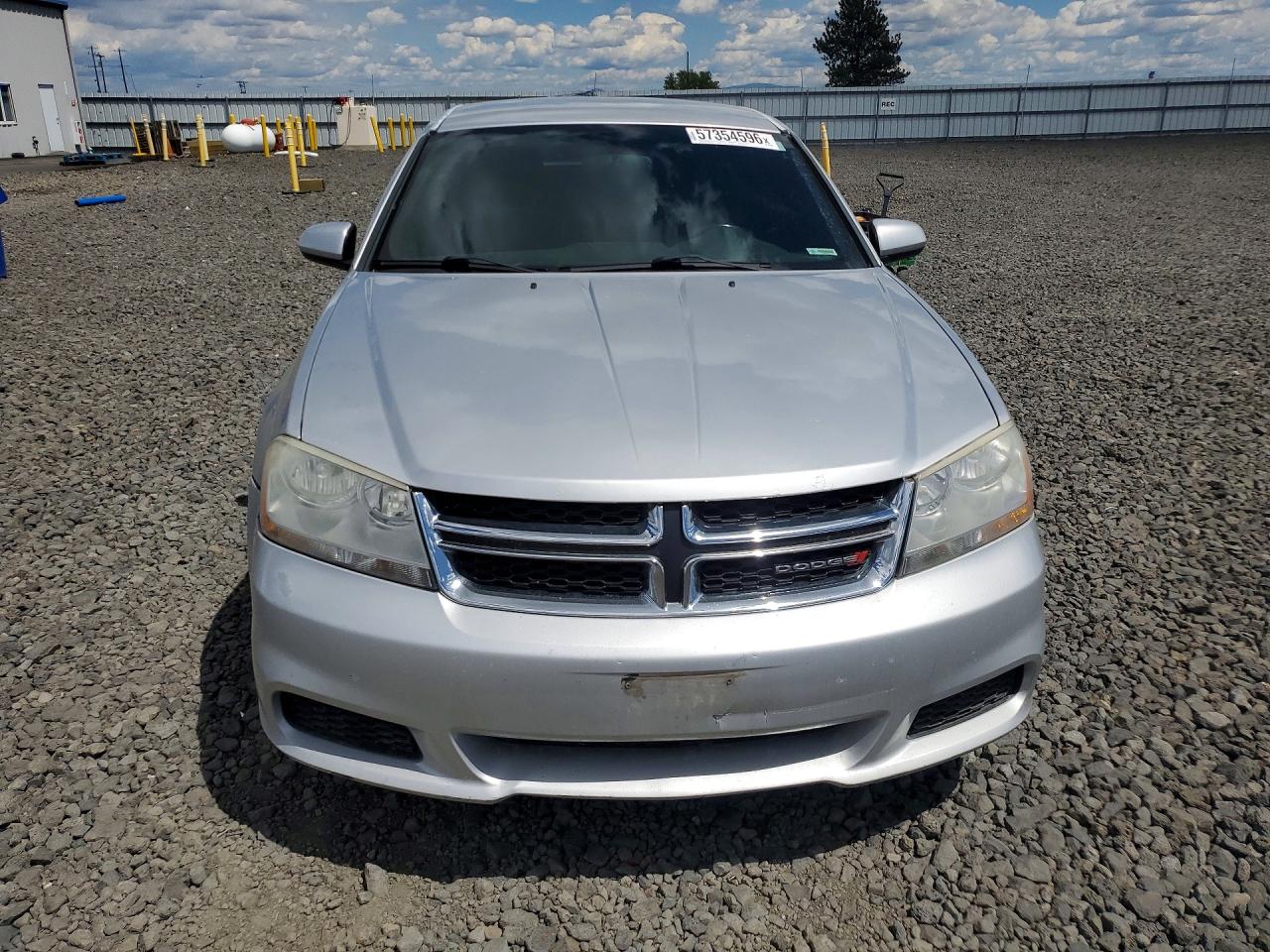 2012 Dodge Avenger Sxt Silver vin: 1C3CDZCBXCN272361