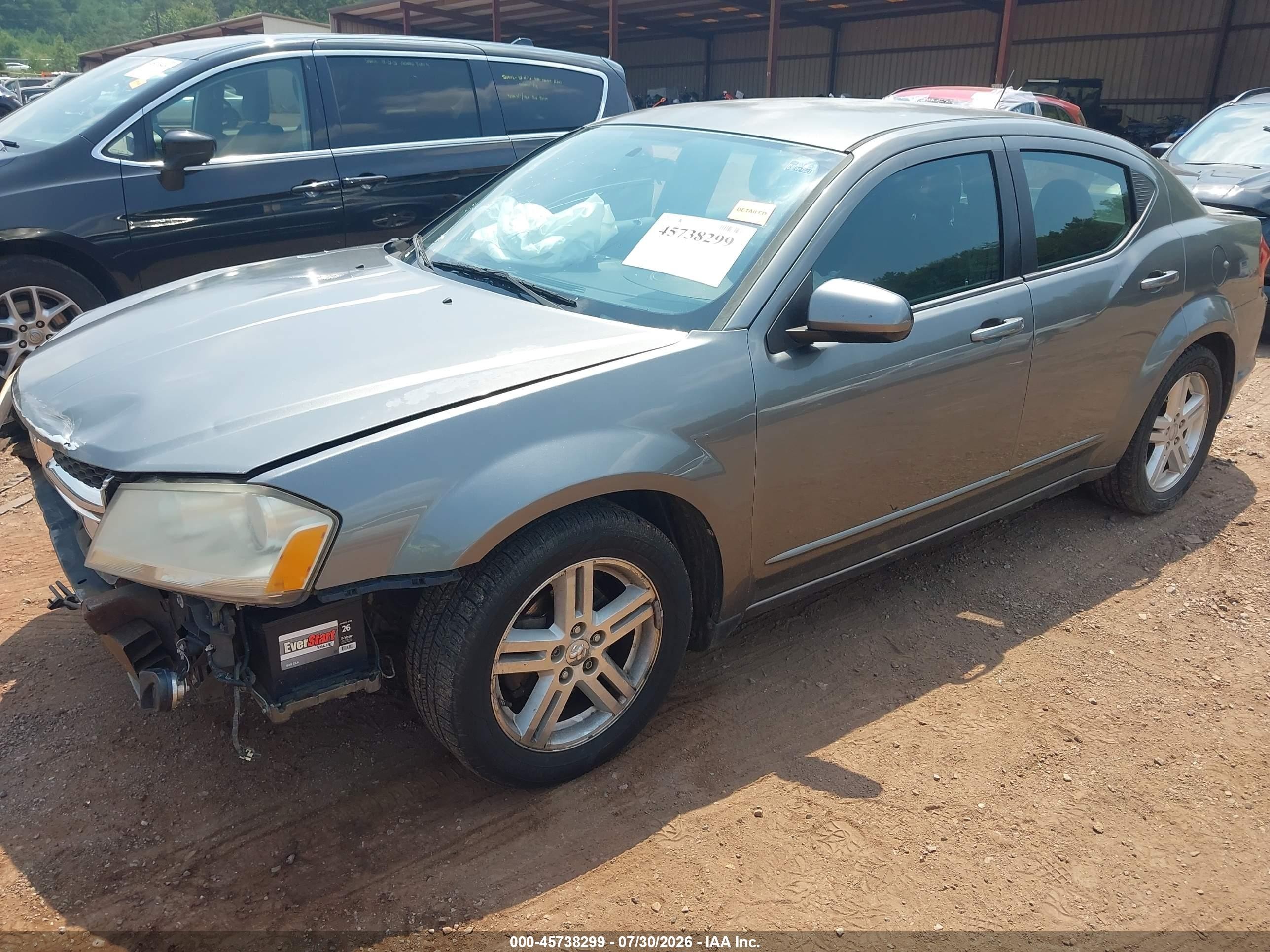 2013 Dodge Avenger Sxt Gray vin: 1C3CDZCBXDN590840