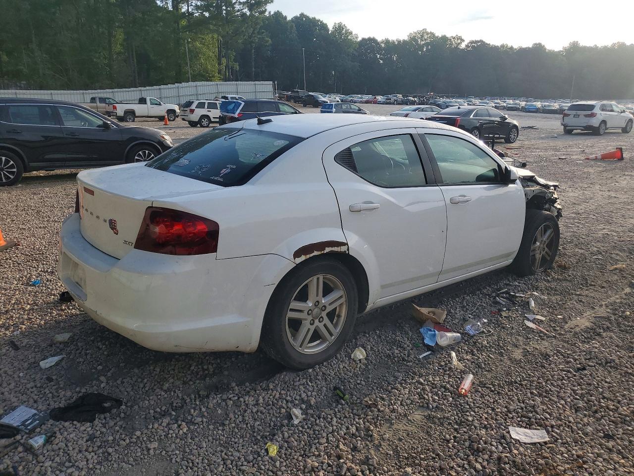 2013 Dodge Avenger Sxt White vin: 1C3CDZCBXDN661910
