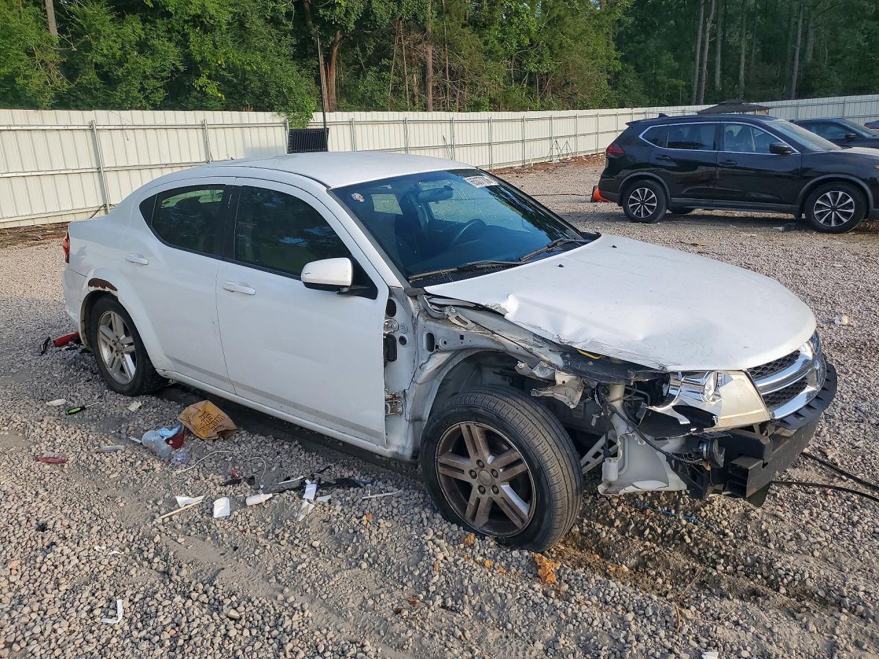 2013 Dodge Avenger Sxt White vin: 1C3CDZCBXDN661910