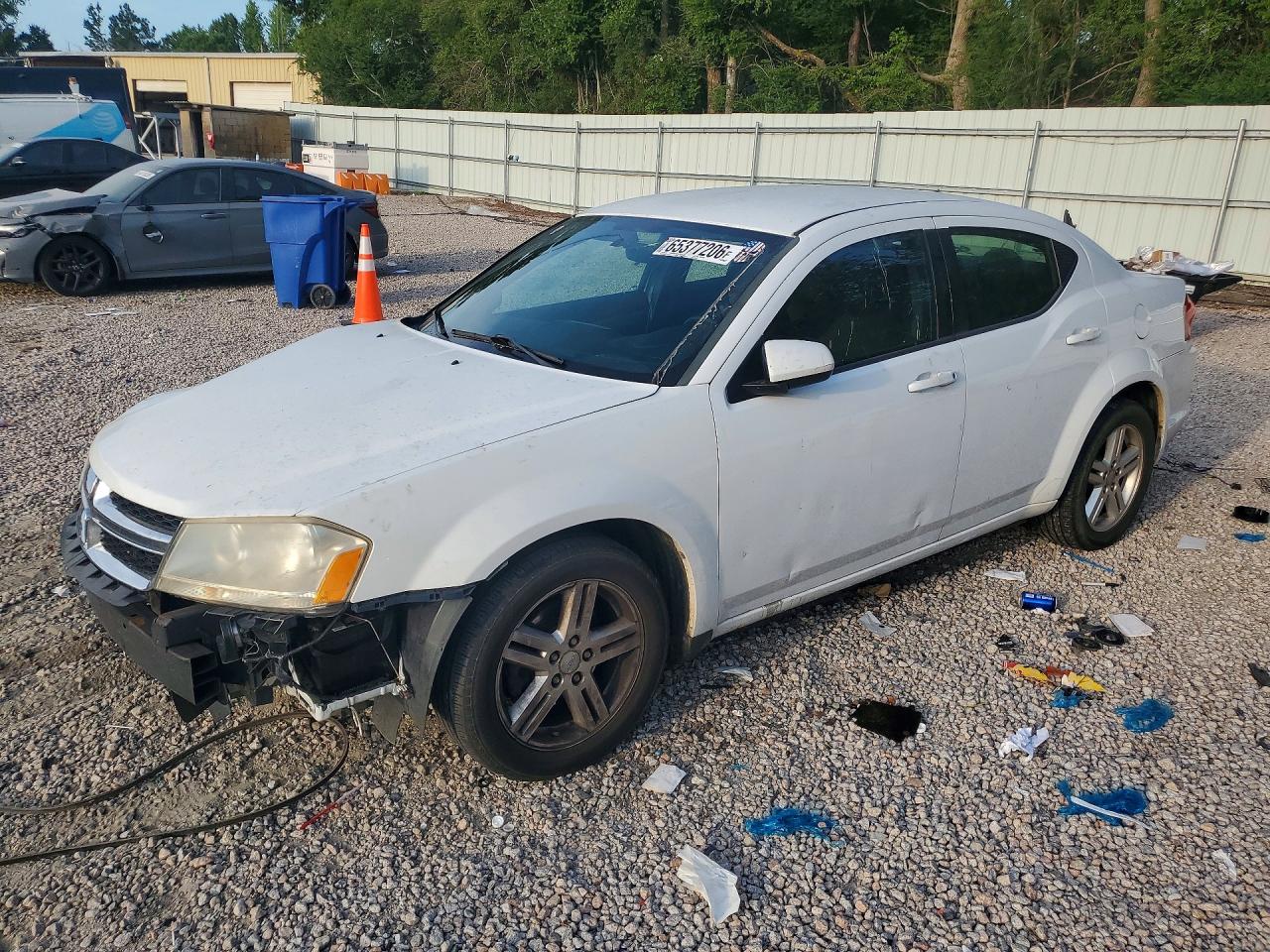 2013 Dodge Avenger Sxt White vin: 1C3CDZCBXDN661910