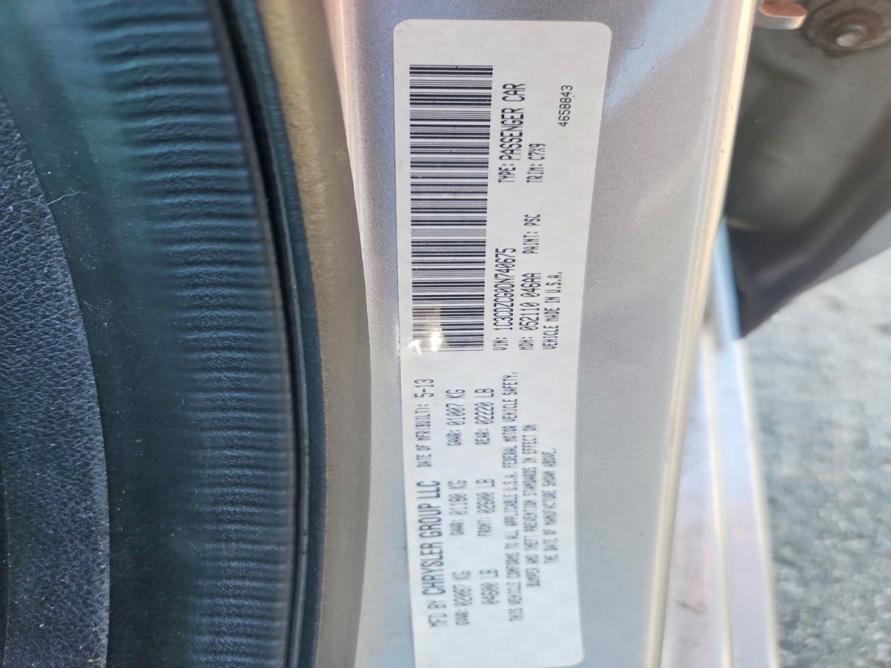 2013 Dodge Avenger Sxt Silver vin: 1C3CDZCG0DN740675