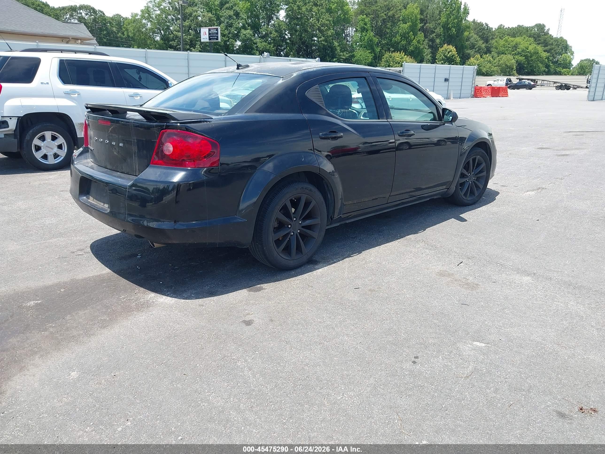 2014 Dodge Avenger Sxt Black vin: 1C3CDZCG0EN217626