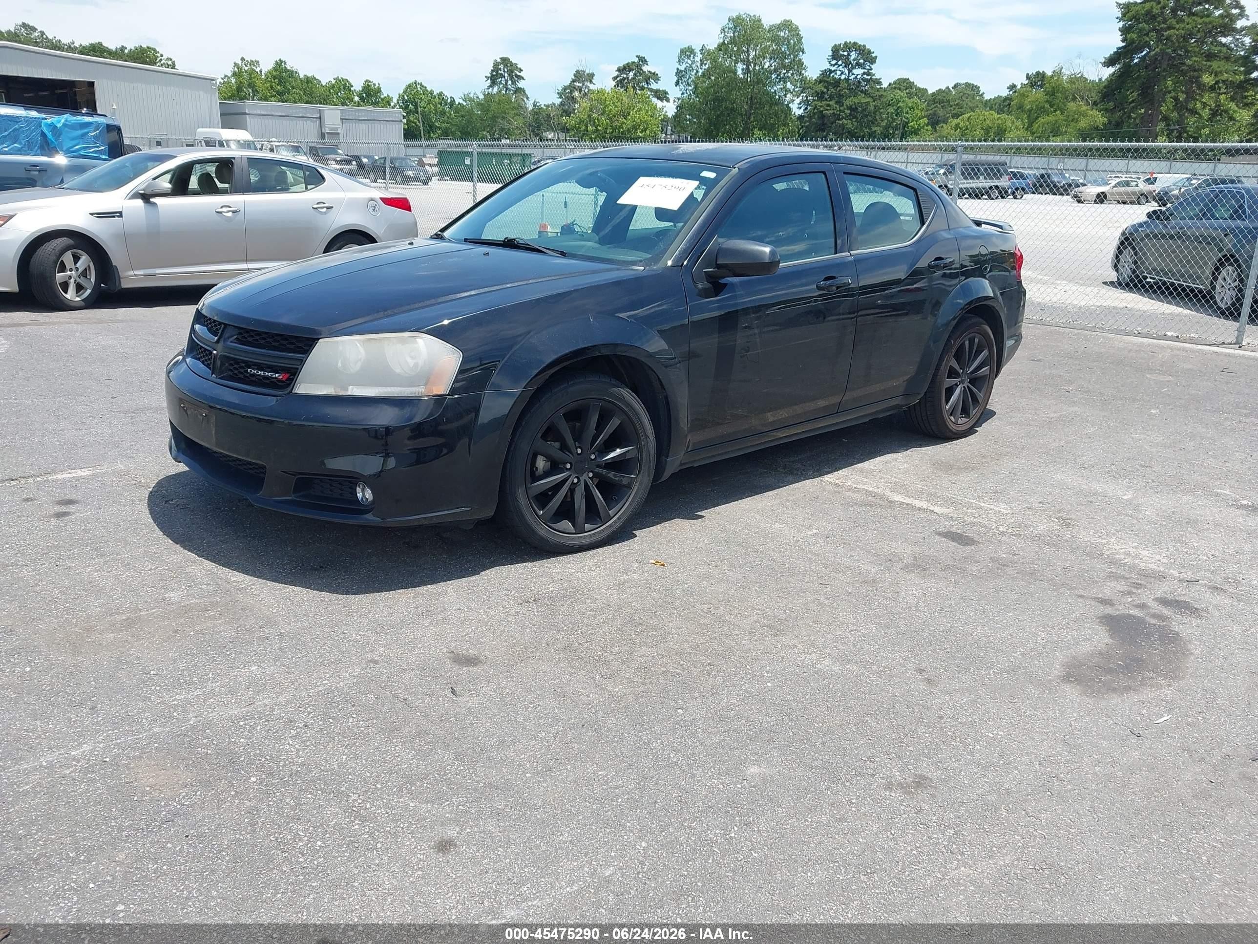 2014 Dodge Avenger Sxt Black vin: 1C3CDZCG0EN217626