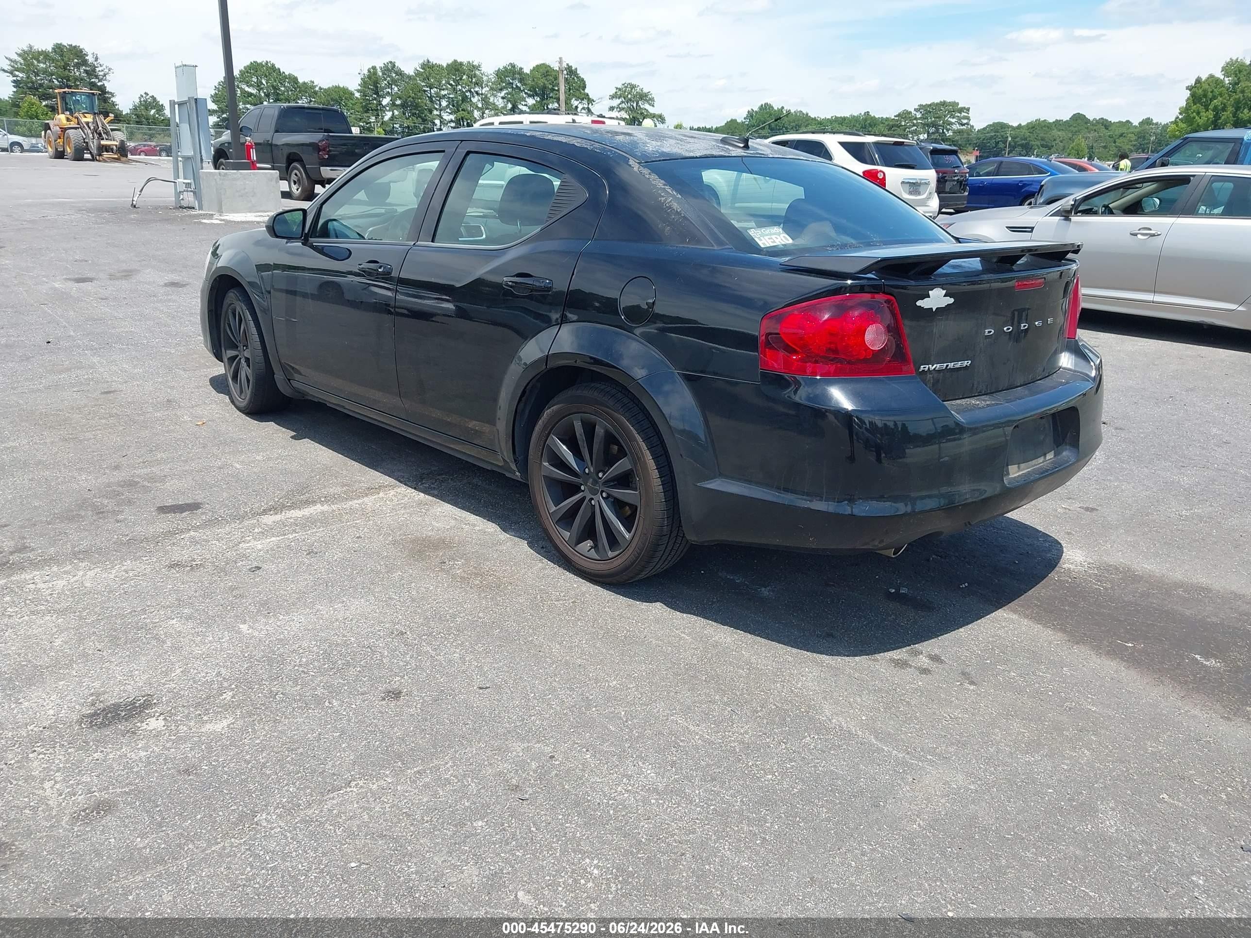 2014 Dodge Avenger Sxt Black vin: 1C3CDZCG0EN217626
