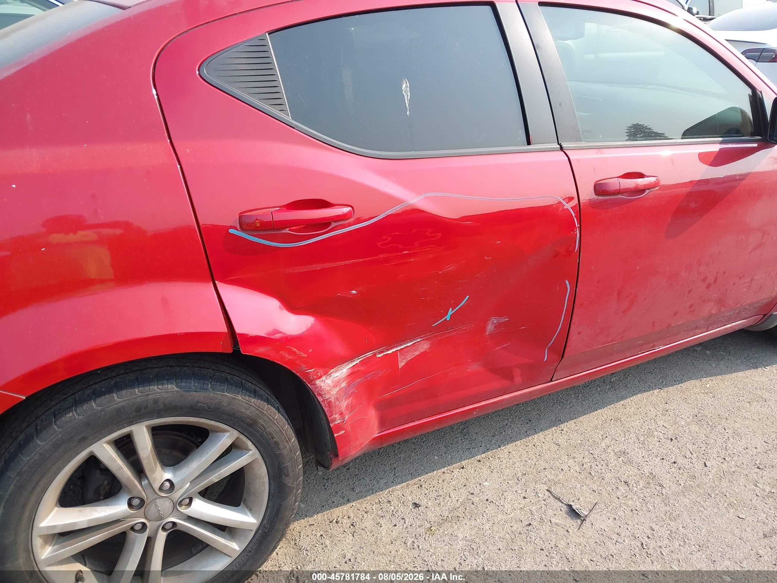 2014 Dodge Avenger Sxt Red vin: 1C3CDZCG1EN176259
