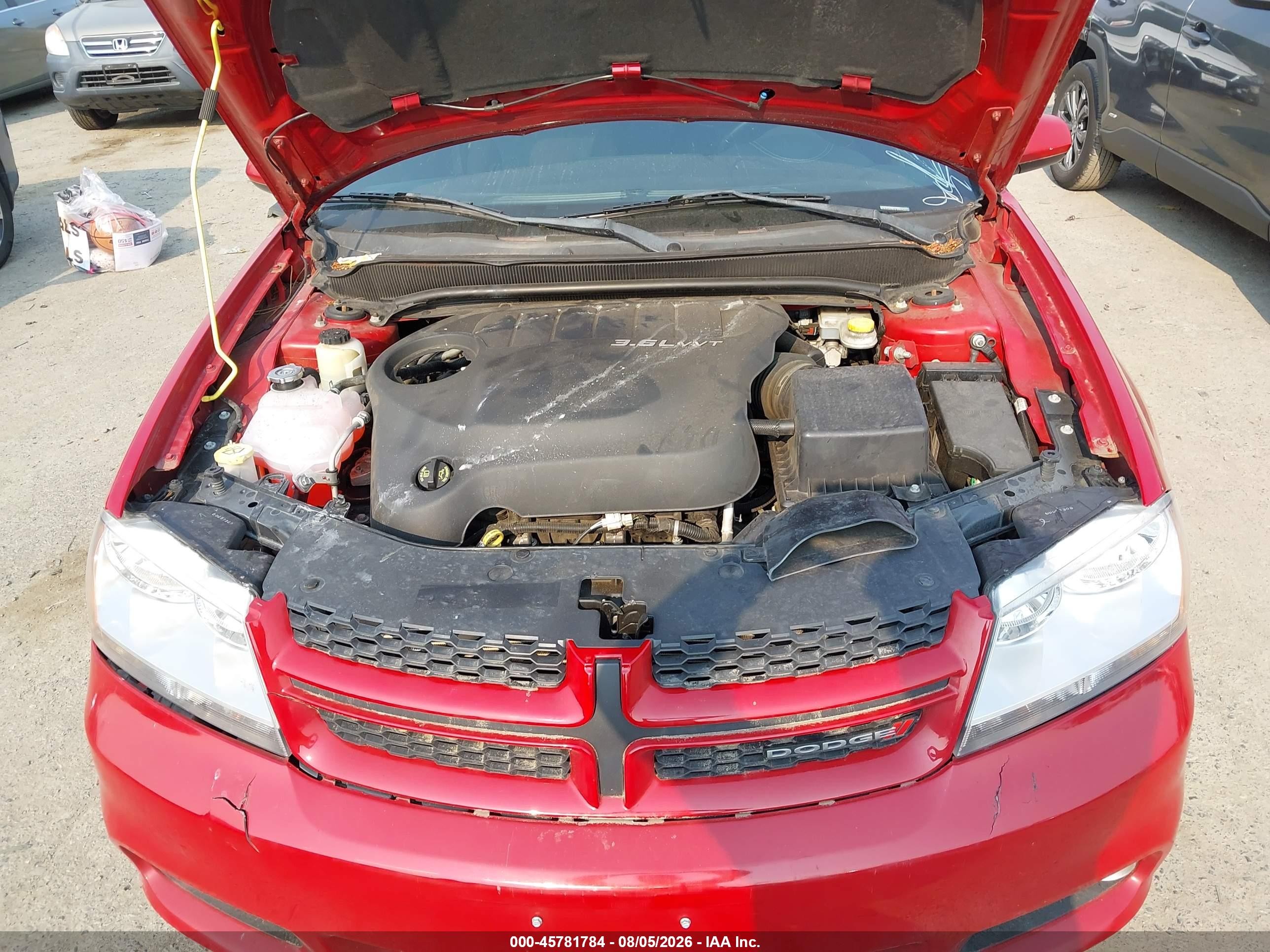 2014 Dodge Avenger Sxt Red vin: 1C3CDZCG1EN176259