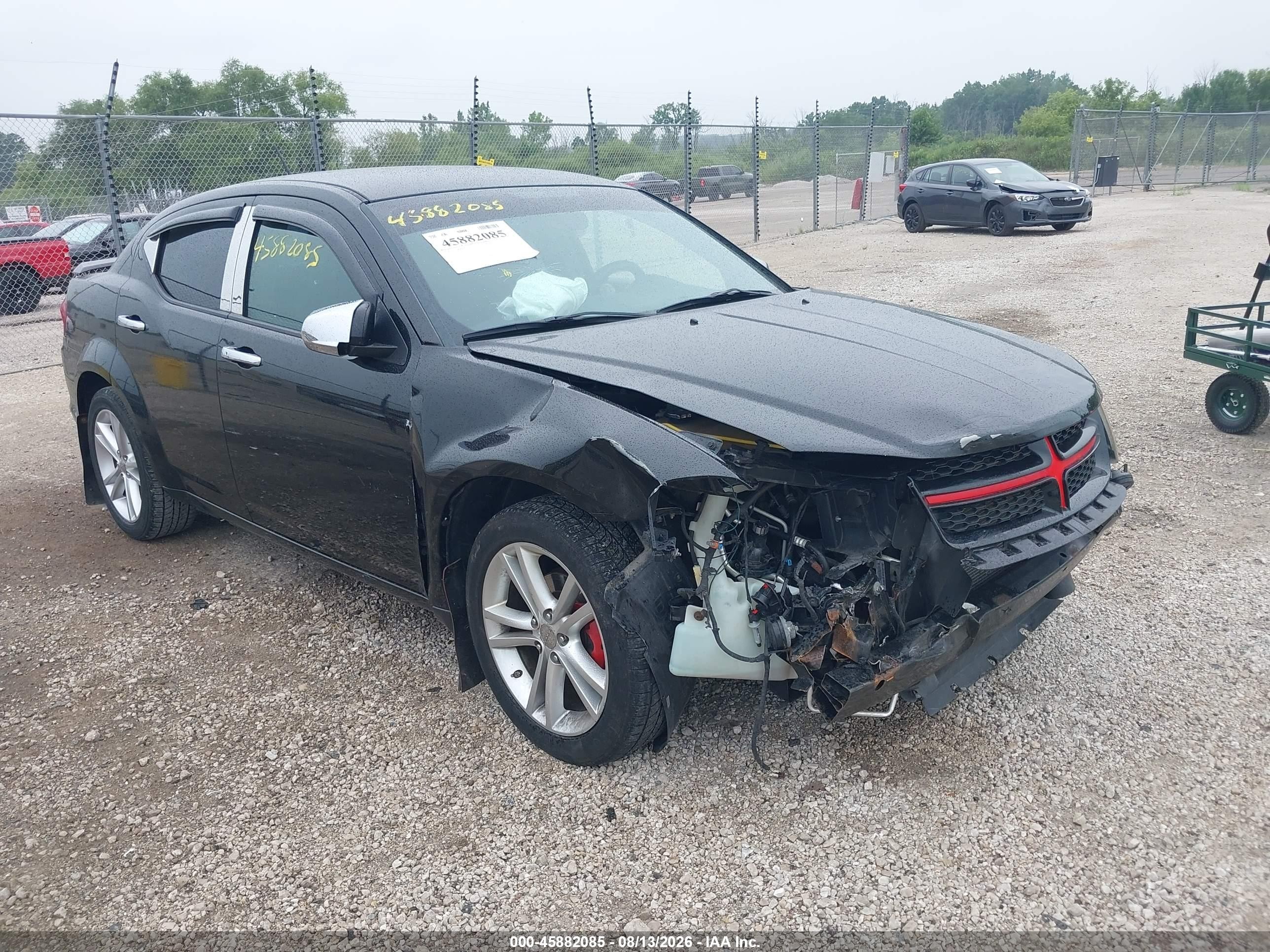 2014 Dodge Avenger Sxt Черный vin: 1C3CDZCG2EN217739