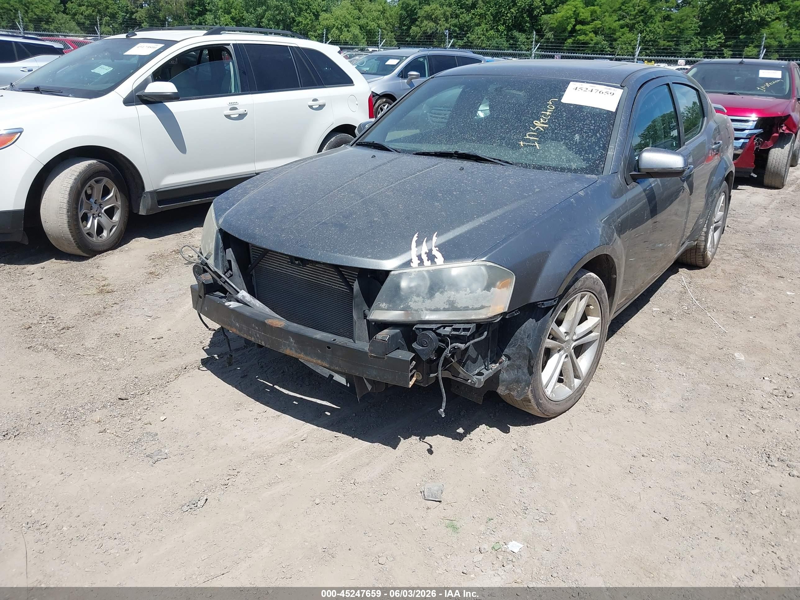 2013 Dodge Avenger Sxt Gray vin: 1C3CDZCG3DN751265
