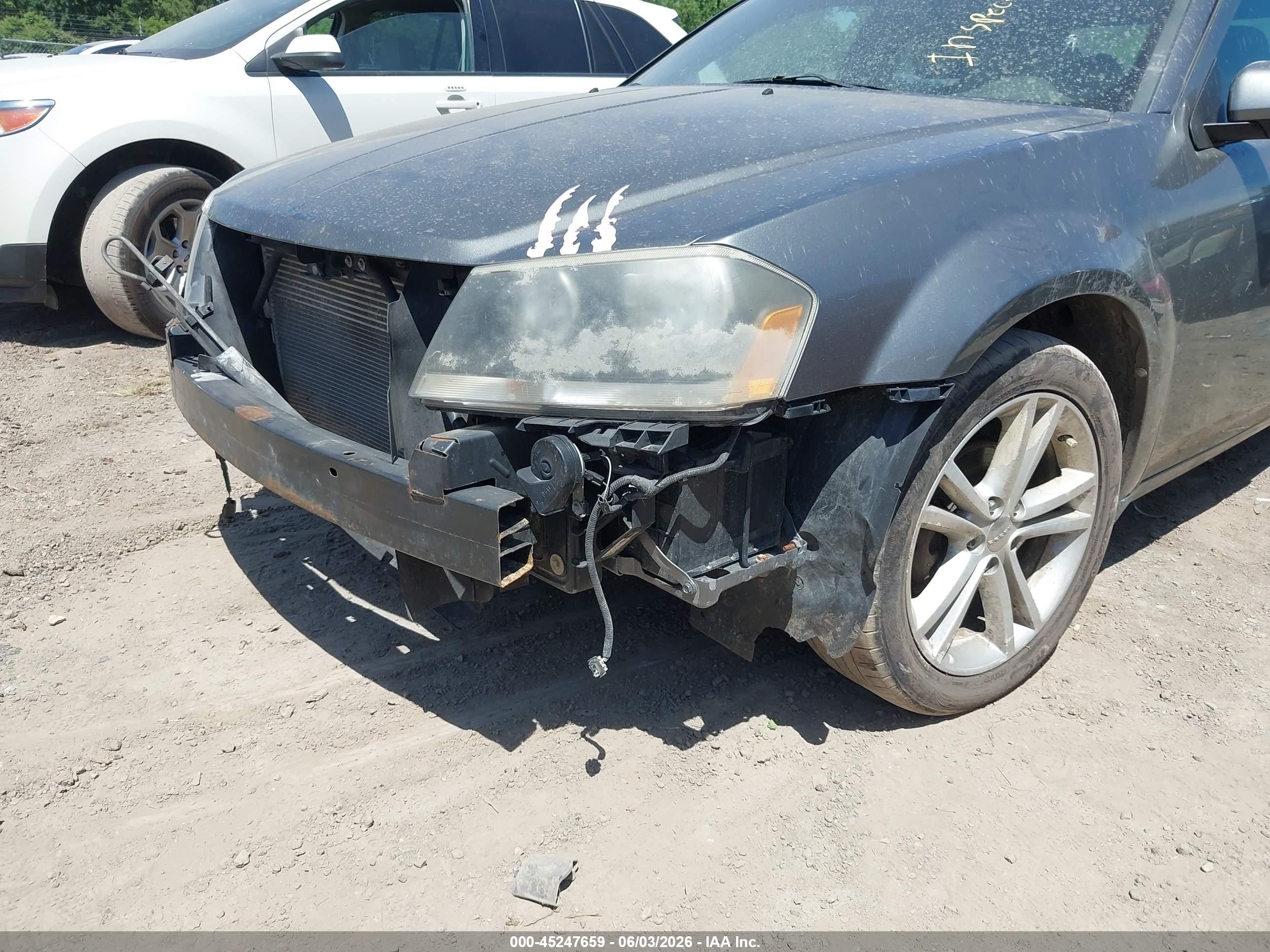 2013 Dodge Avenger Sxt Gray vin: 1C3CDZCG3DN751265