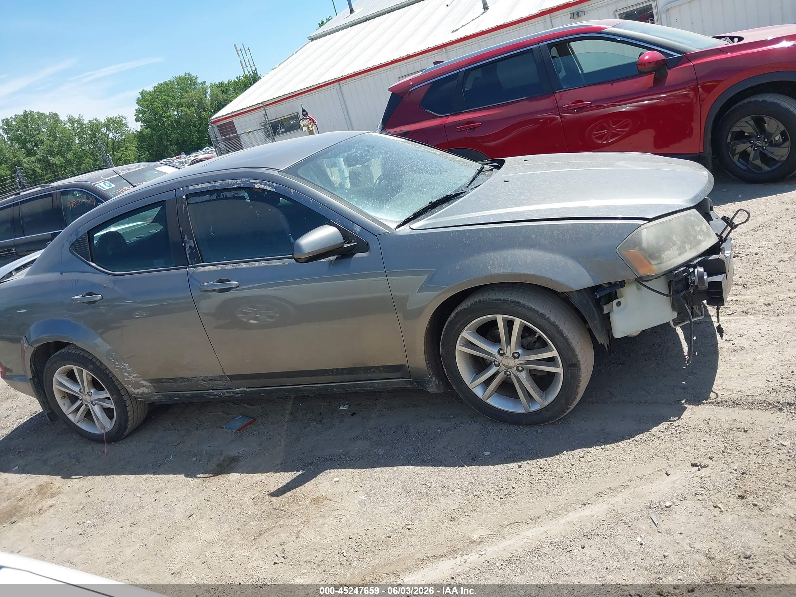2013 Dodge Avenger Sxt Gray vin: 1C3CDZCG3DN751265