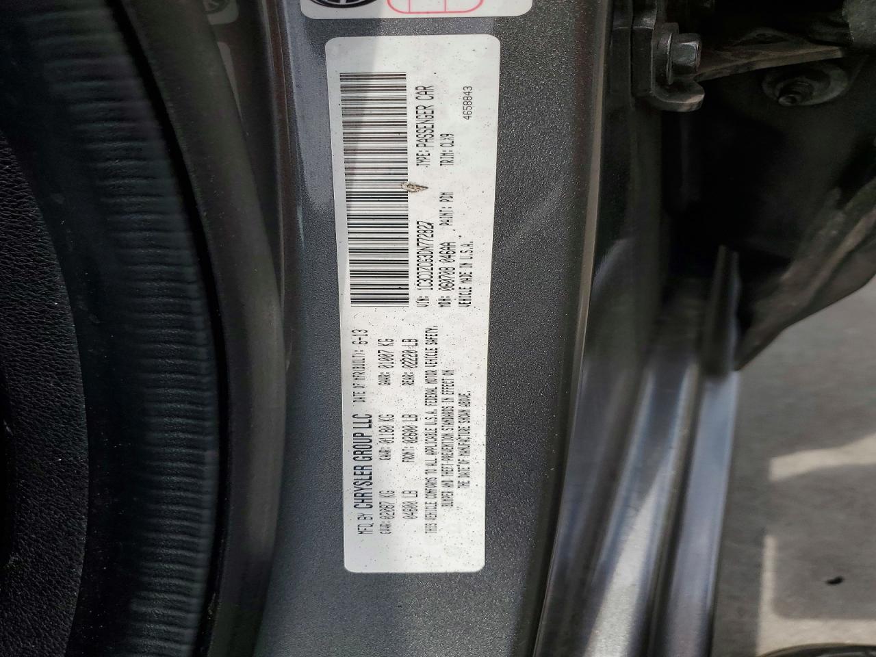 2013 Dodge Avenger Sxt Серый vin: 1C3CDZCG3DN772827