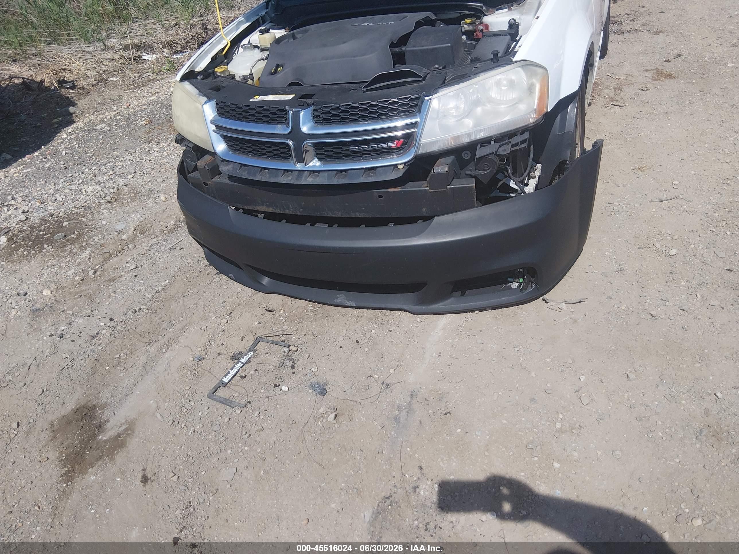 2013 Dodge Avenger Sxt White vin: 1C3CDZCG4DN663454