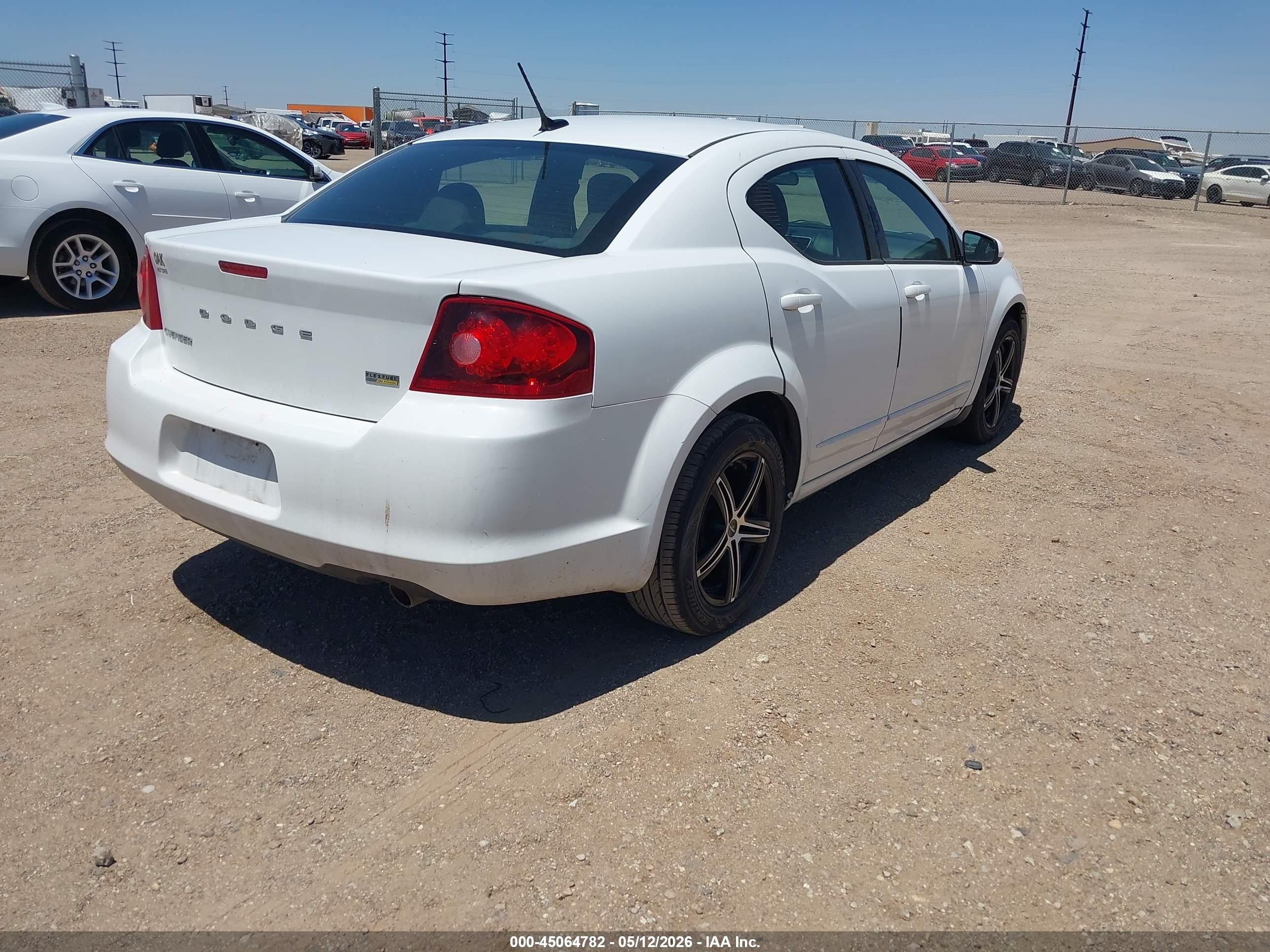 2013 Dodge Avenger Sxt White vin: 1C3CDZCG4DN718954