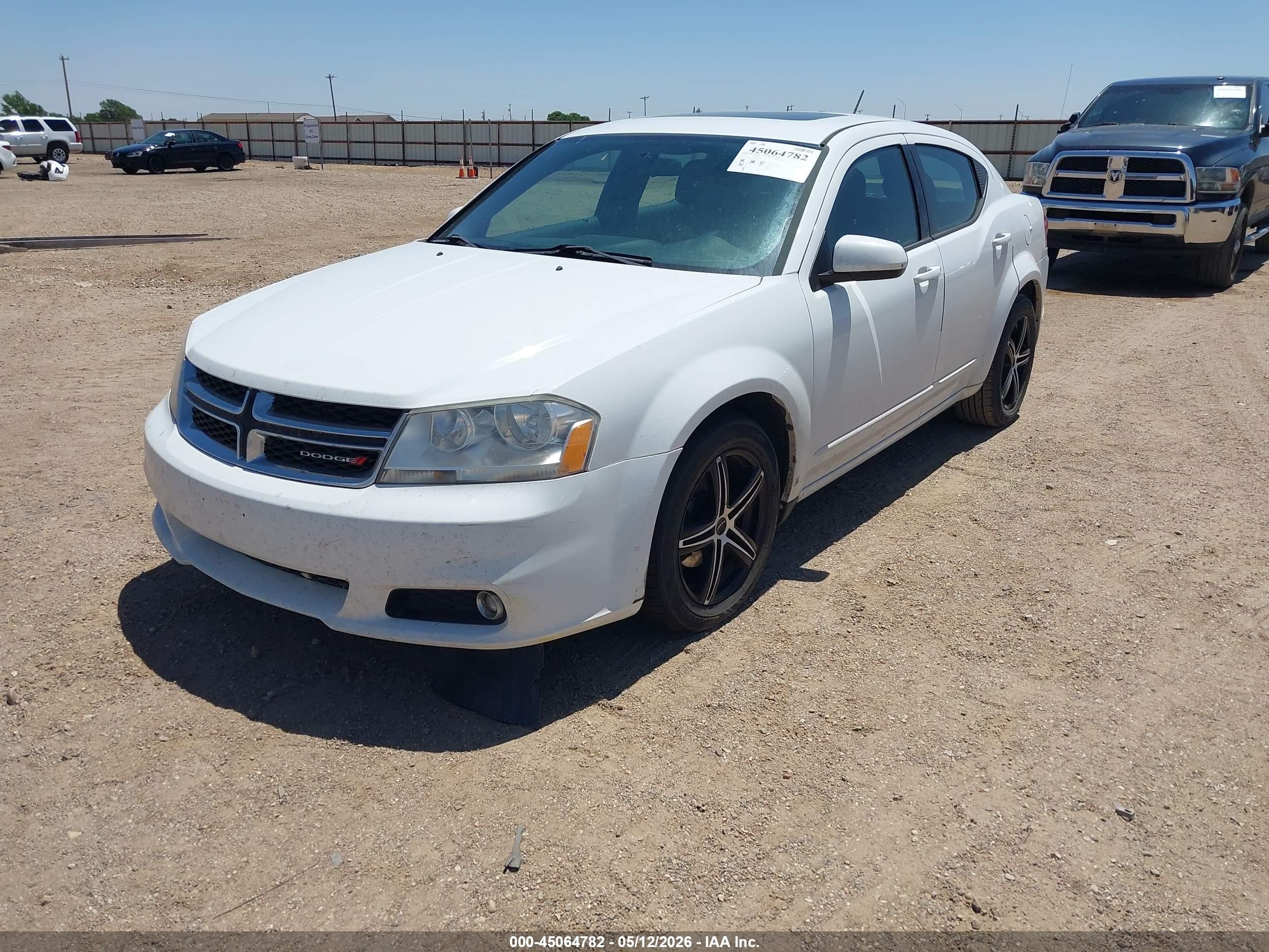 2013 Dodge Avenger Sxt White vin: 1C3CDZCG4DN718954