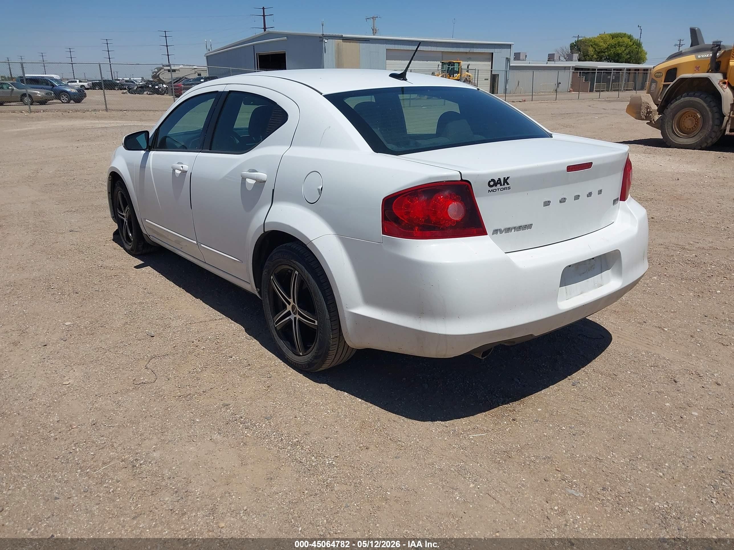 2013 Dodge Avenger Sxt White vin: 1C3CDZCG4DN718954