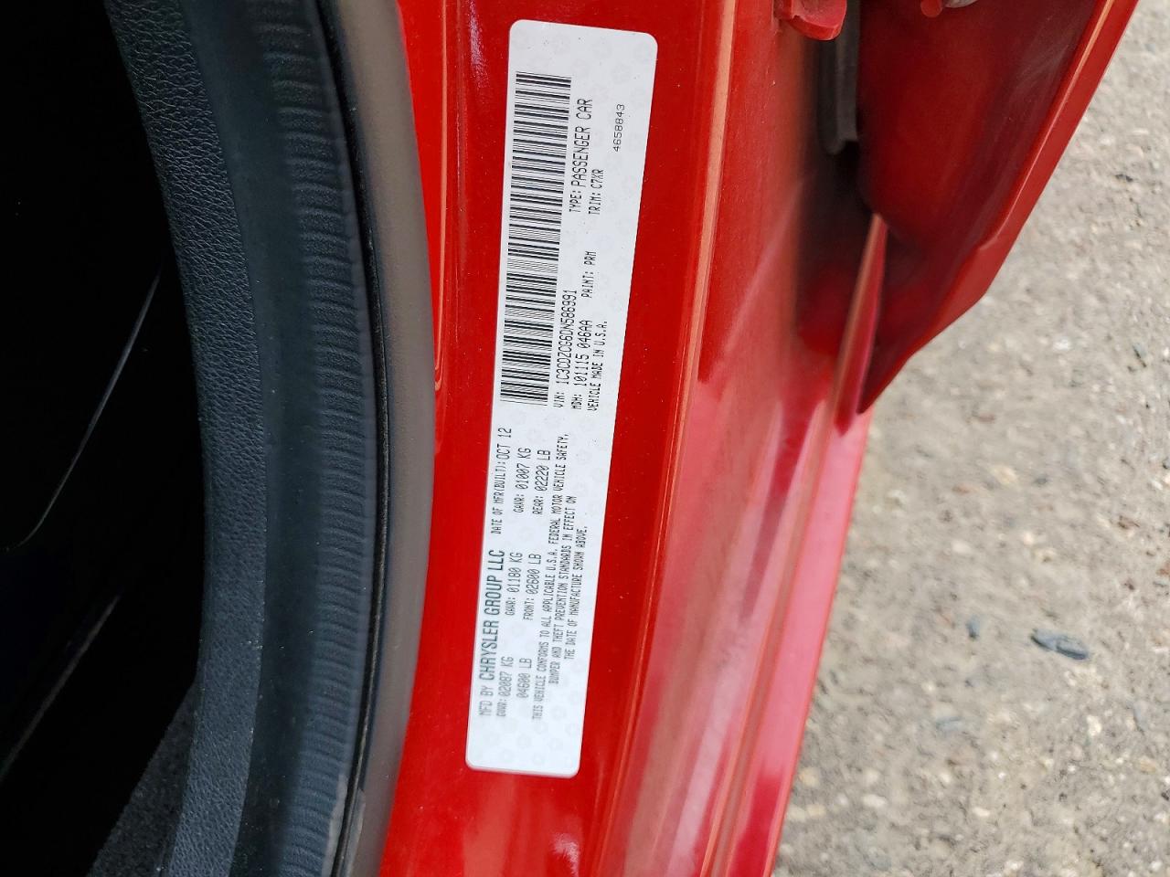 2013 Dodge Avenger Sxt Red vin: 1C3CDZCG6DN586991
