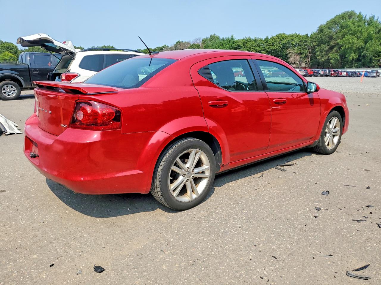 2013 Dodge Avenger Sxt Red vin: 1C3CDZCG6DN586991