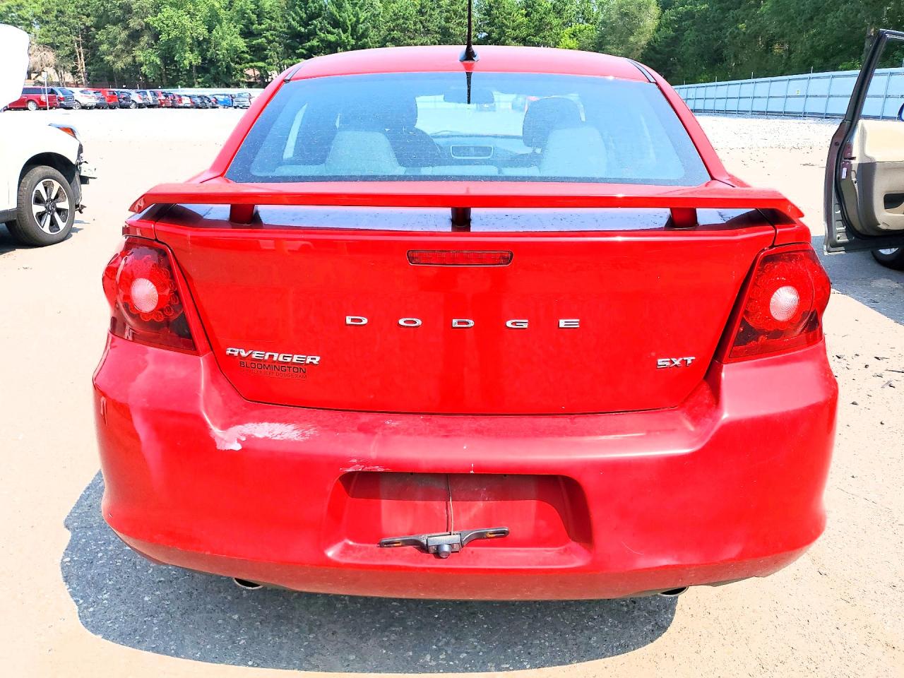 2013 Dodge Avenger Sxt Red vin: 1C3CDZCG6DN586991