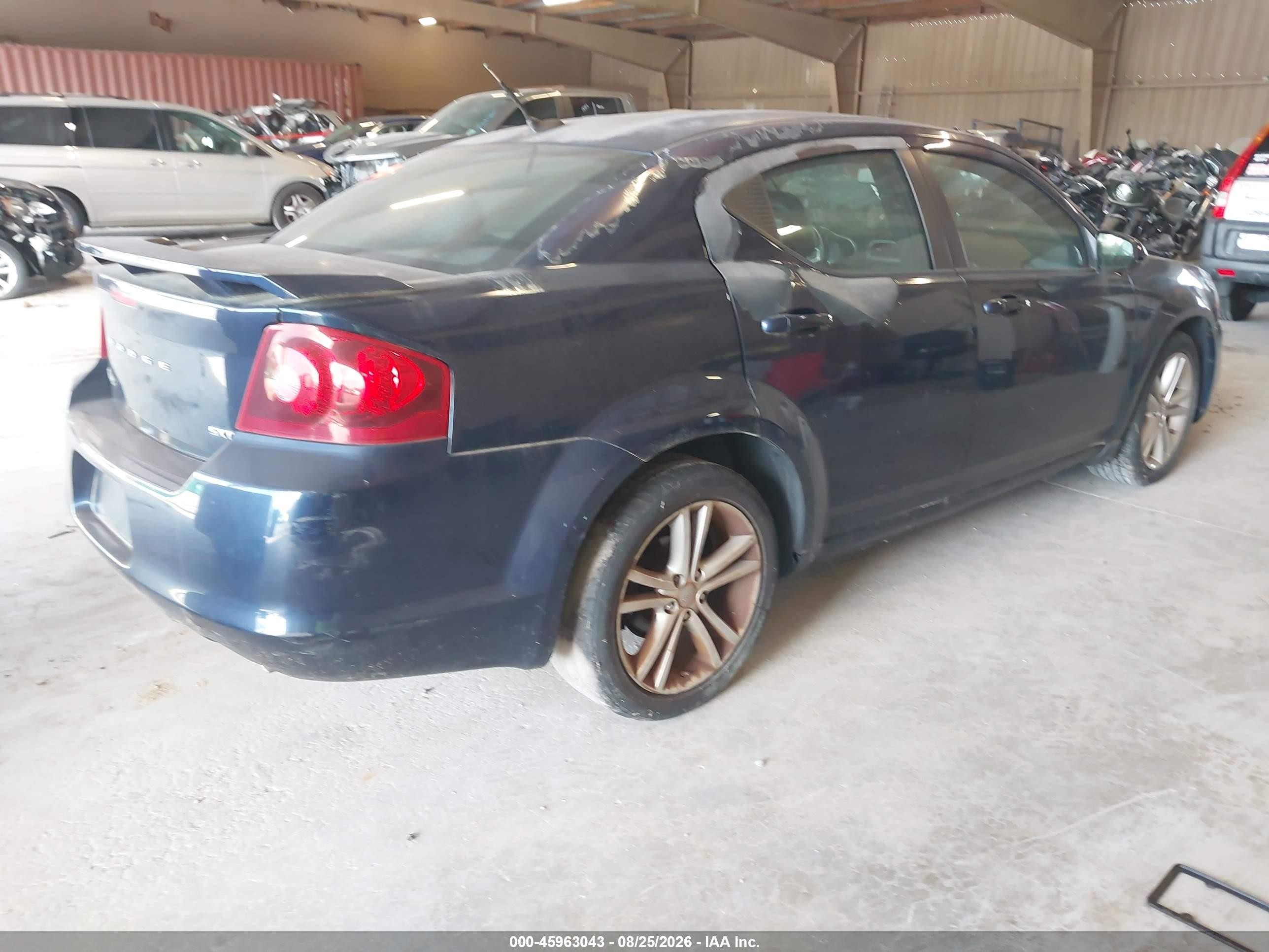 2014 Dodge Avenger Sxt Black vin: 1C3CDZCG6EN193512