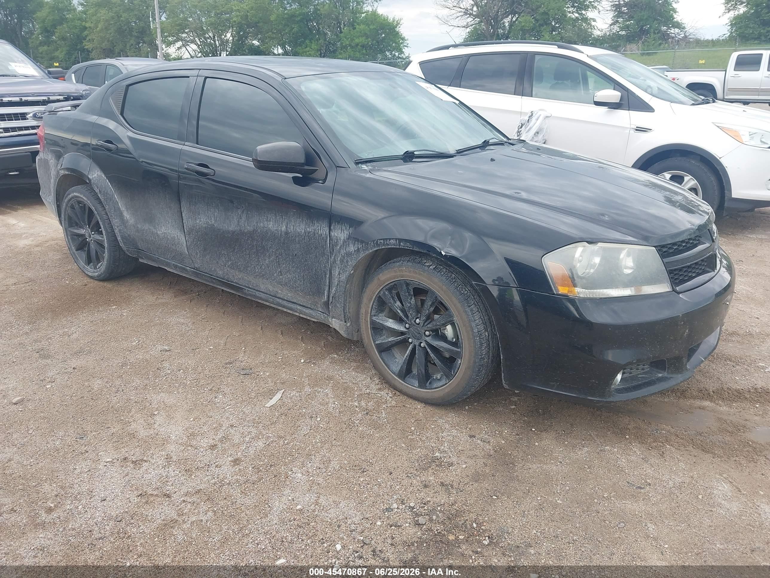 2013 Dodge Avenger Sxt Black vin: 1C3CDZCG8DN620476