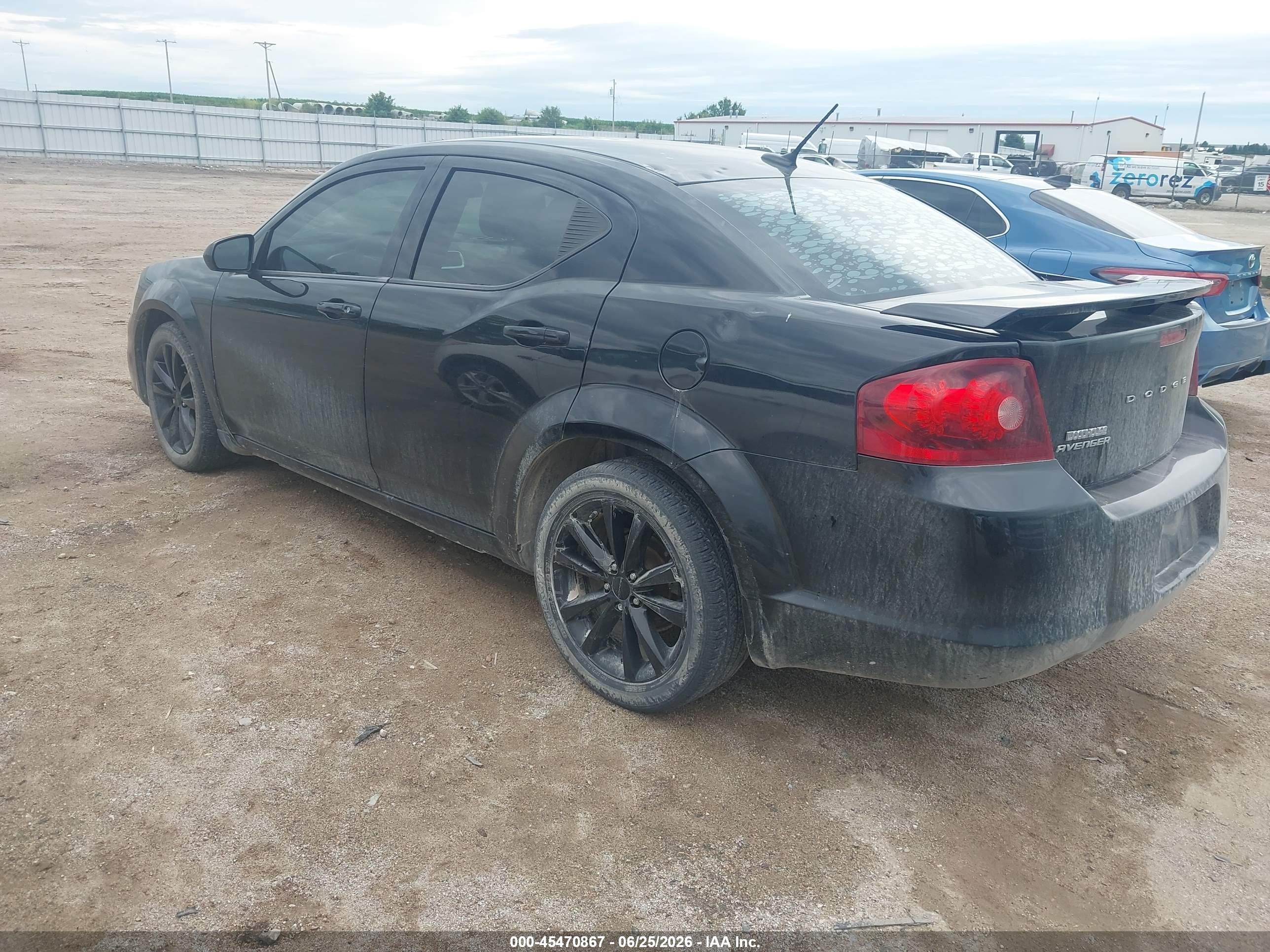 2013 Dodge Avenger Sxt Black vin: 1C3CDZCG8DN620476