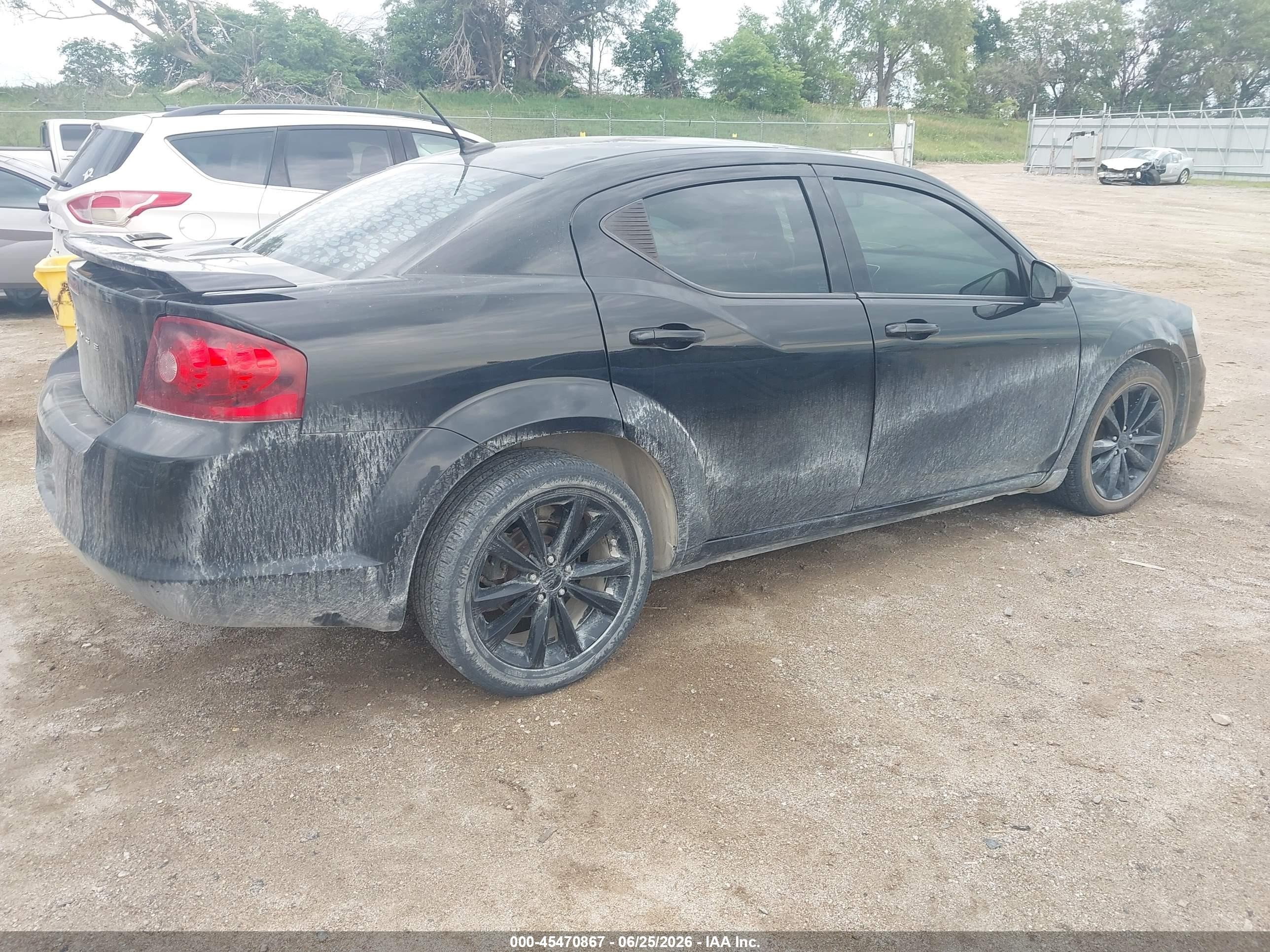 2013 Dodge Avenger Sxt Black vin: 1C3CDZCG8DN620476