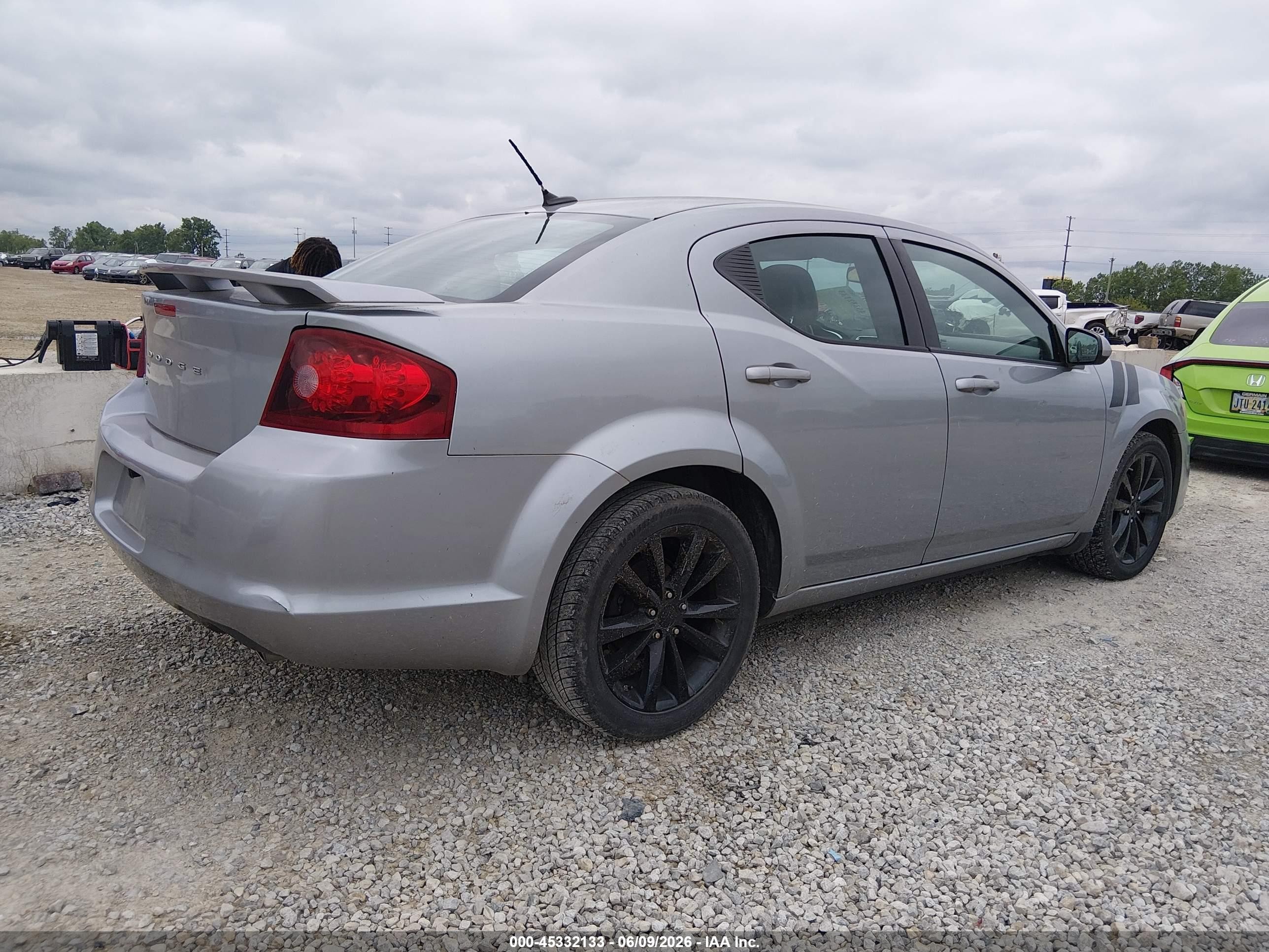 2014 Dodge Avenger Sxt Gray vin: 1C3CDZCG8EN147468