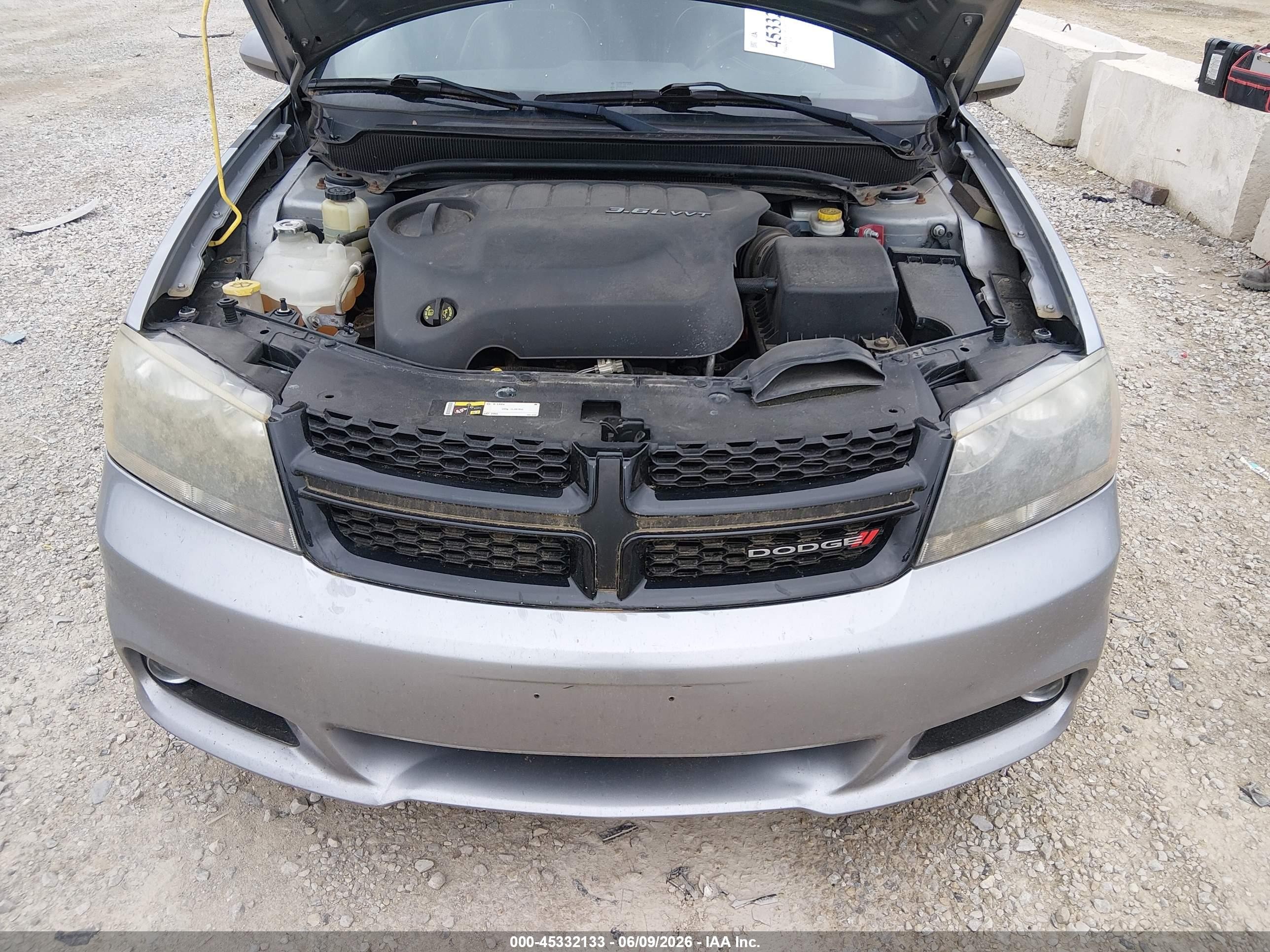2014 Dodge Avenger Sxt Gray vin: 1C3CDZCG8EN147468