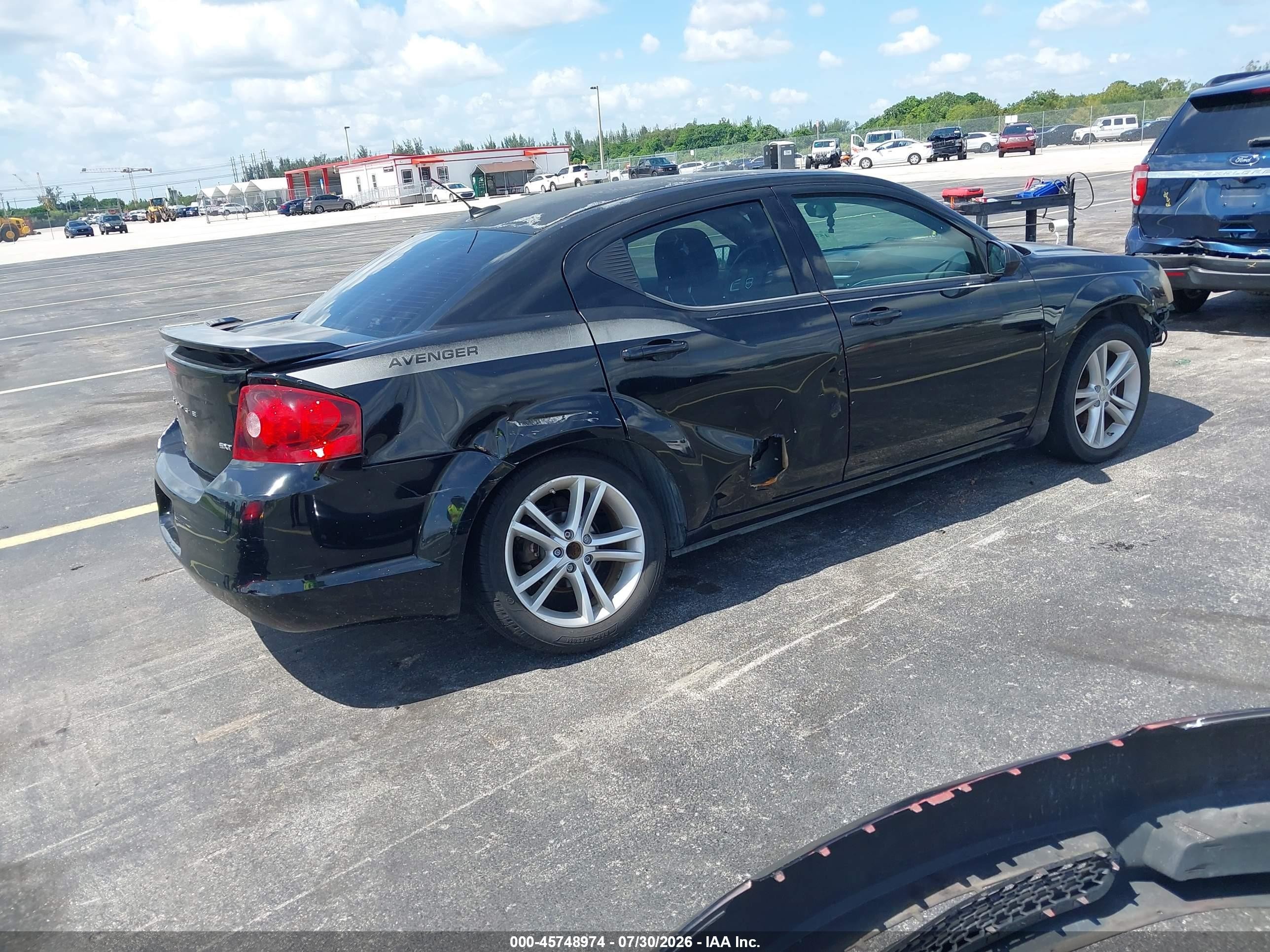 2014 Dodge Avenger Sxt Black vin: 1C3CDZCG8EN149253