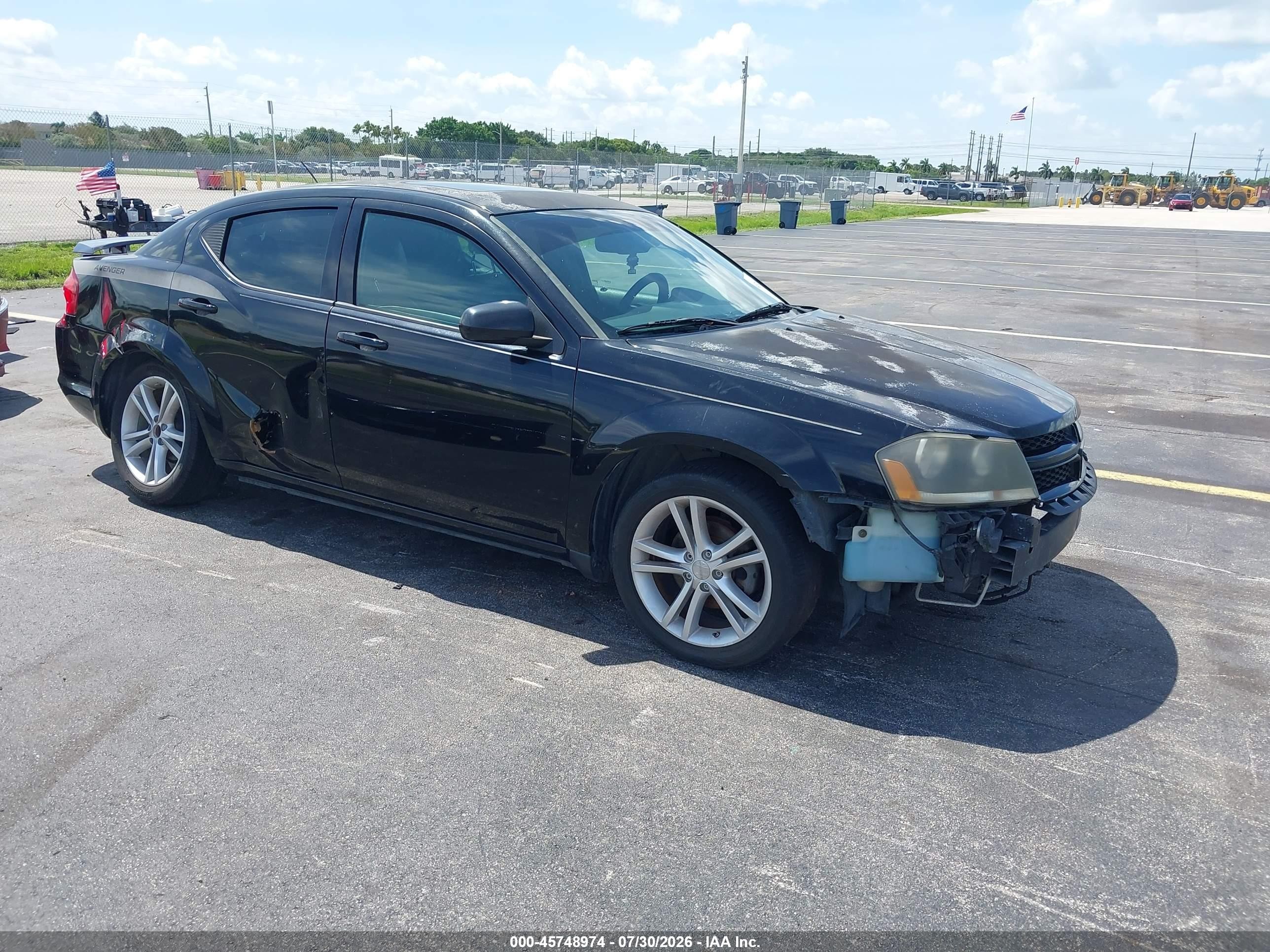 2014 Dodge Avenger Sxt Black vin: 1C3CDZCG8EN149253