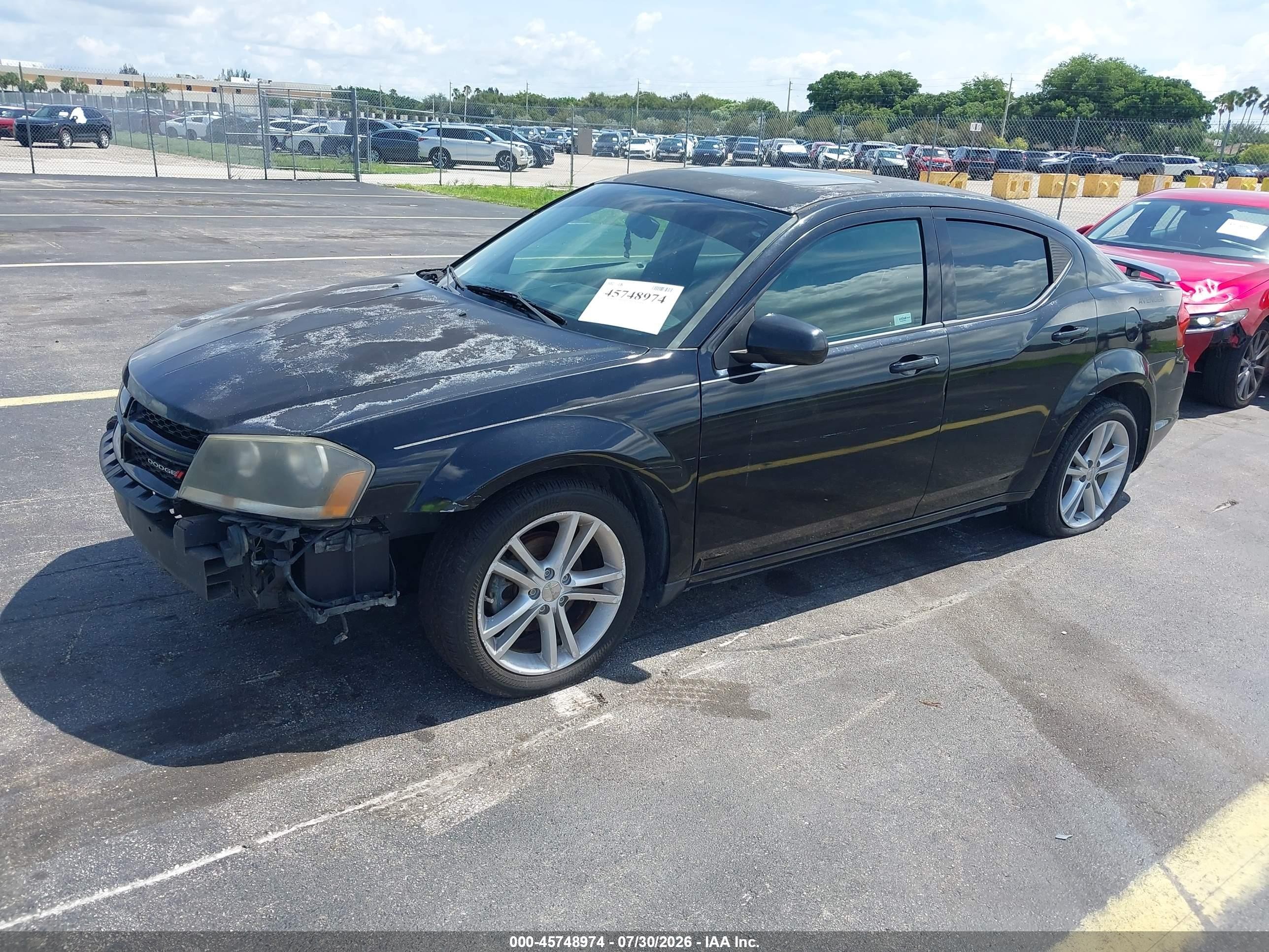 2014 Dodge Avenger Sxt Black vin: 1C3CDZCG8EN149253