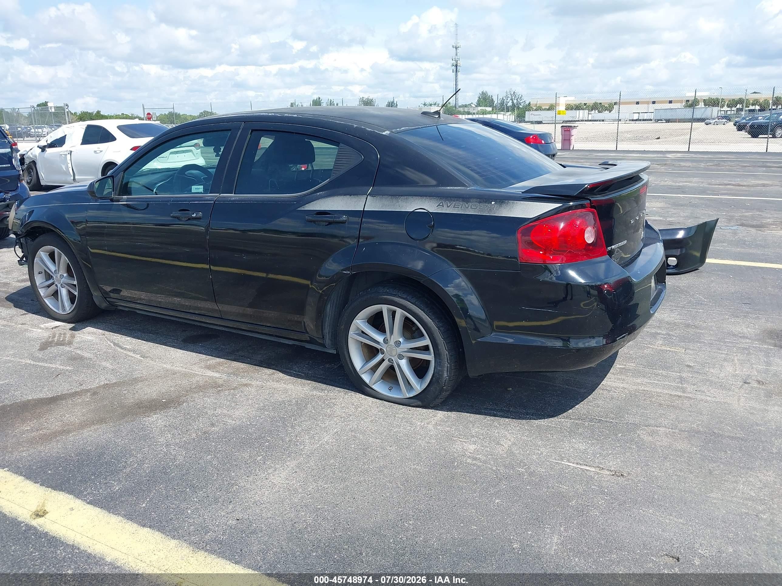 2014 Dodge Avenger Sxt Black vin: 1C3CDZCG8EN149253