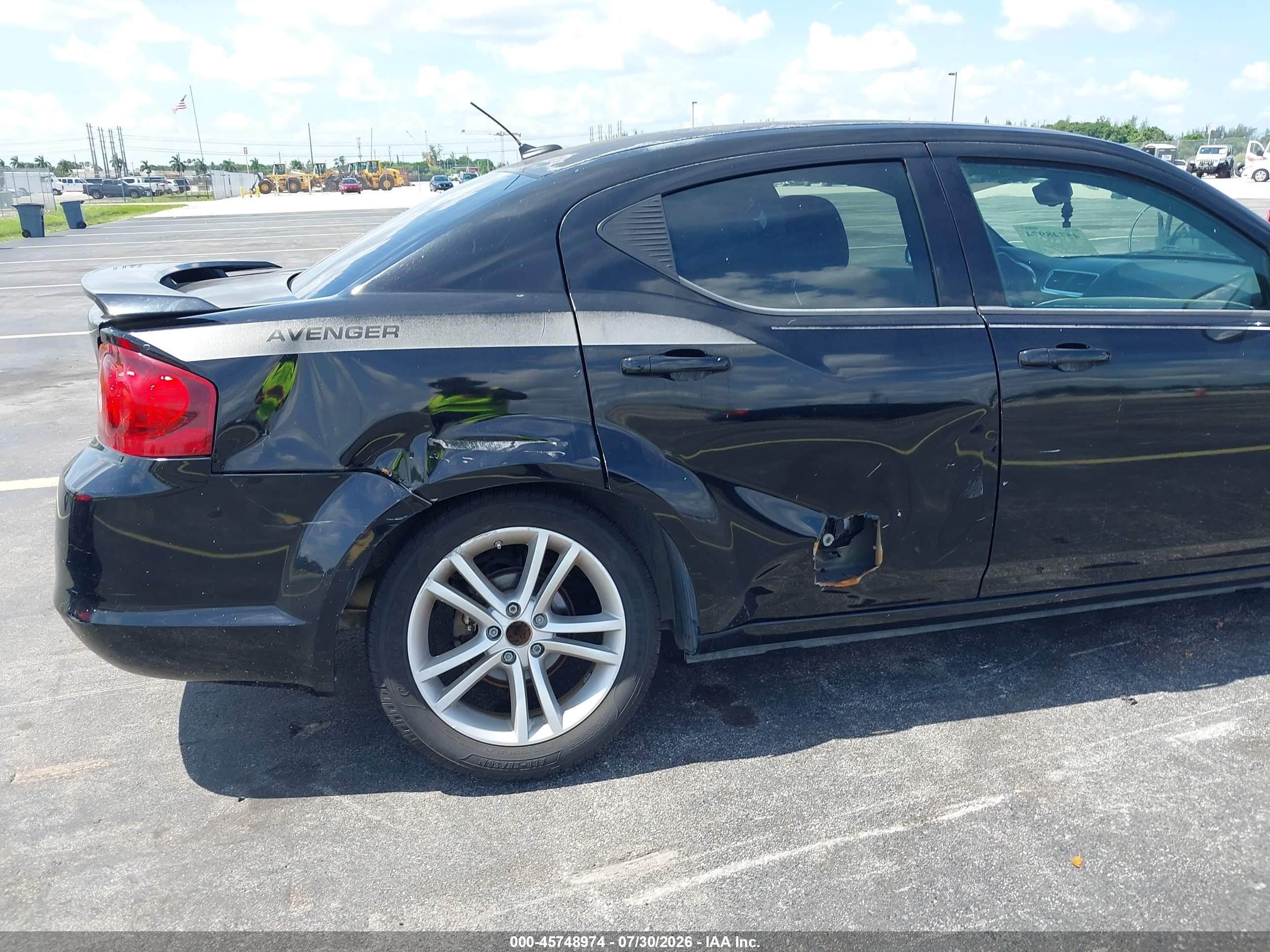 2014 Dodge Avenger Sxt Black vin: 1C3CDZCG8EN149253